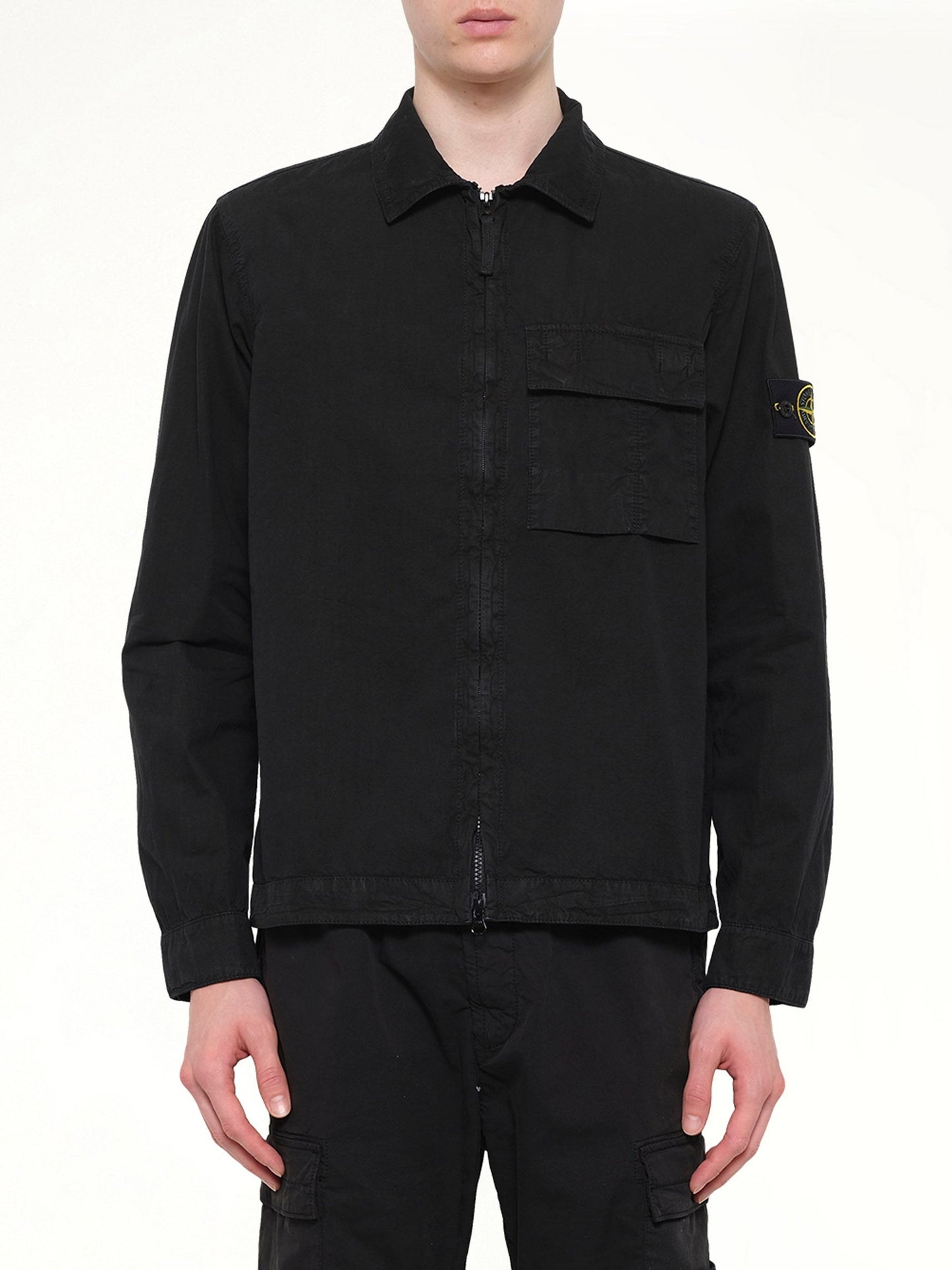 Image of Shirts. Product name - 1200008 Shirts in Black colour by brand - STONE ISLAND
