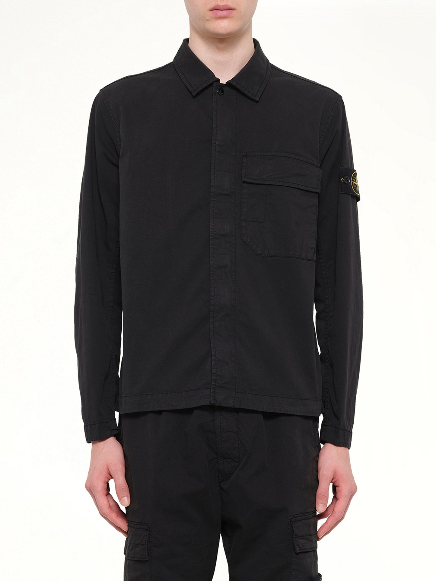 Image of Shirts. Product name - 1200013 Shirts in Black colour by brand - STONE ISLAND