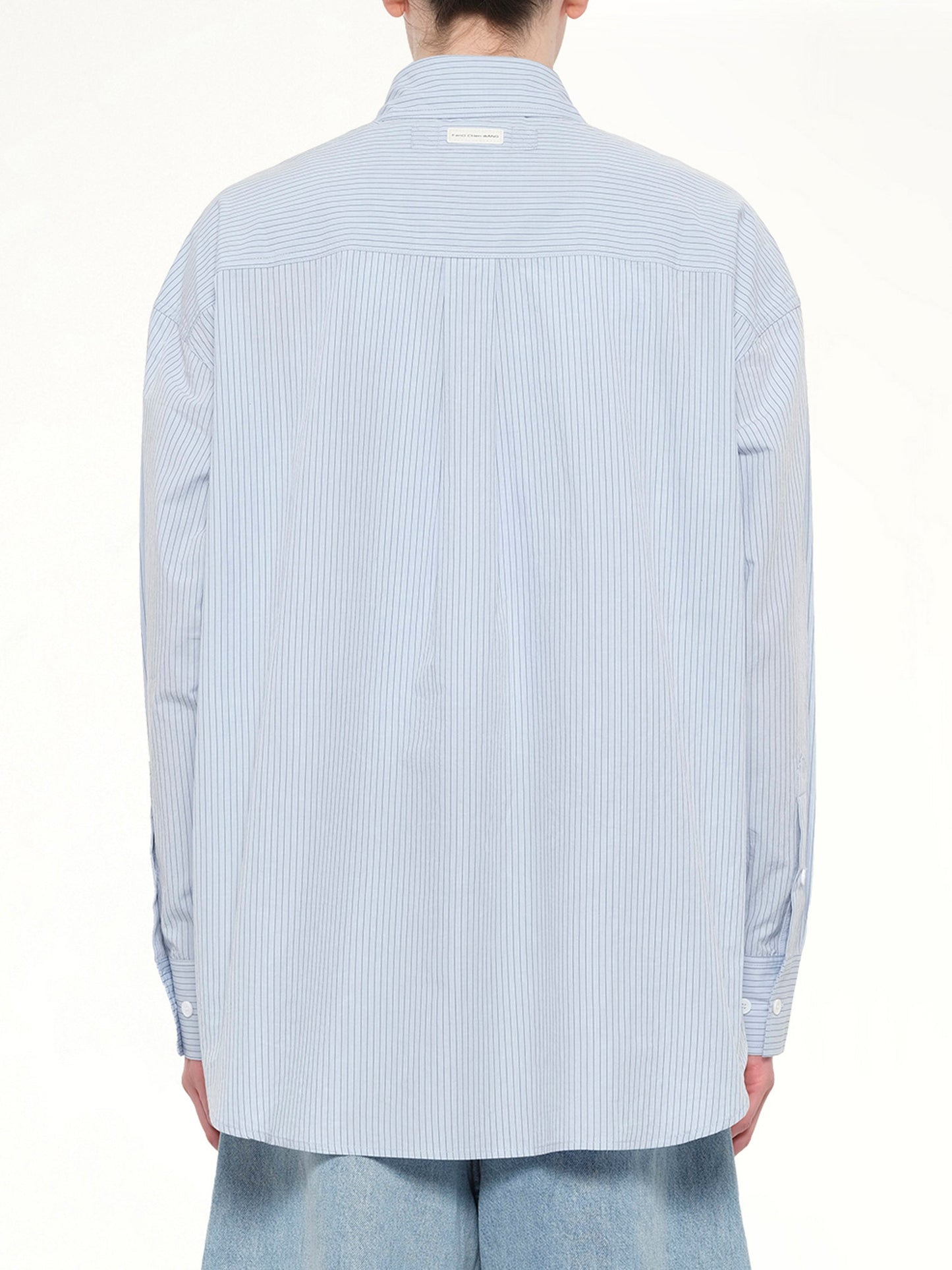 FENG CHEN WANG Plants Patched Shirt (Blue)
