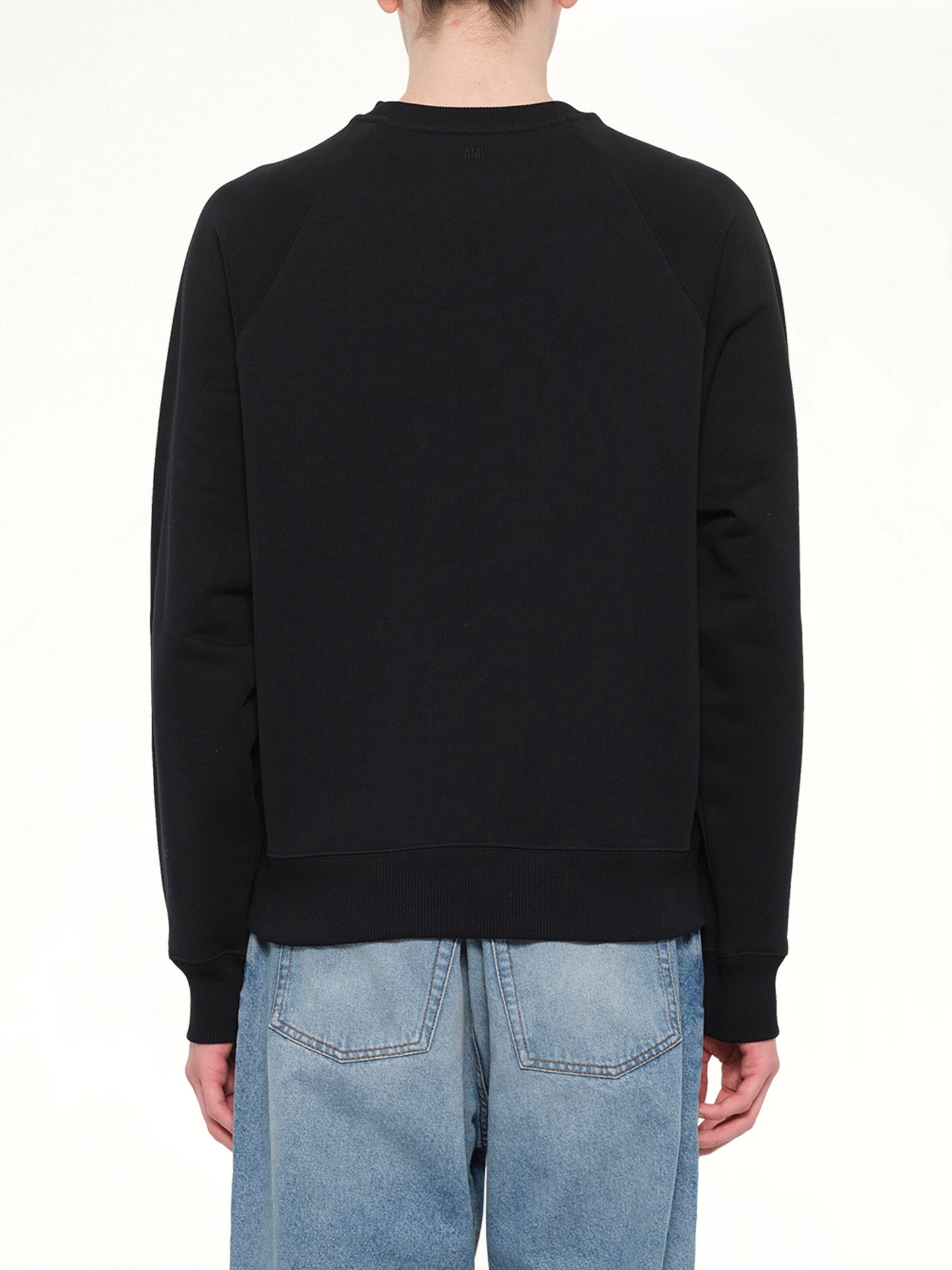 AMI PARIS Small Embossed ADC Sweatshirt (Black)