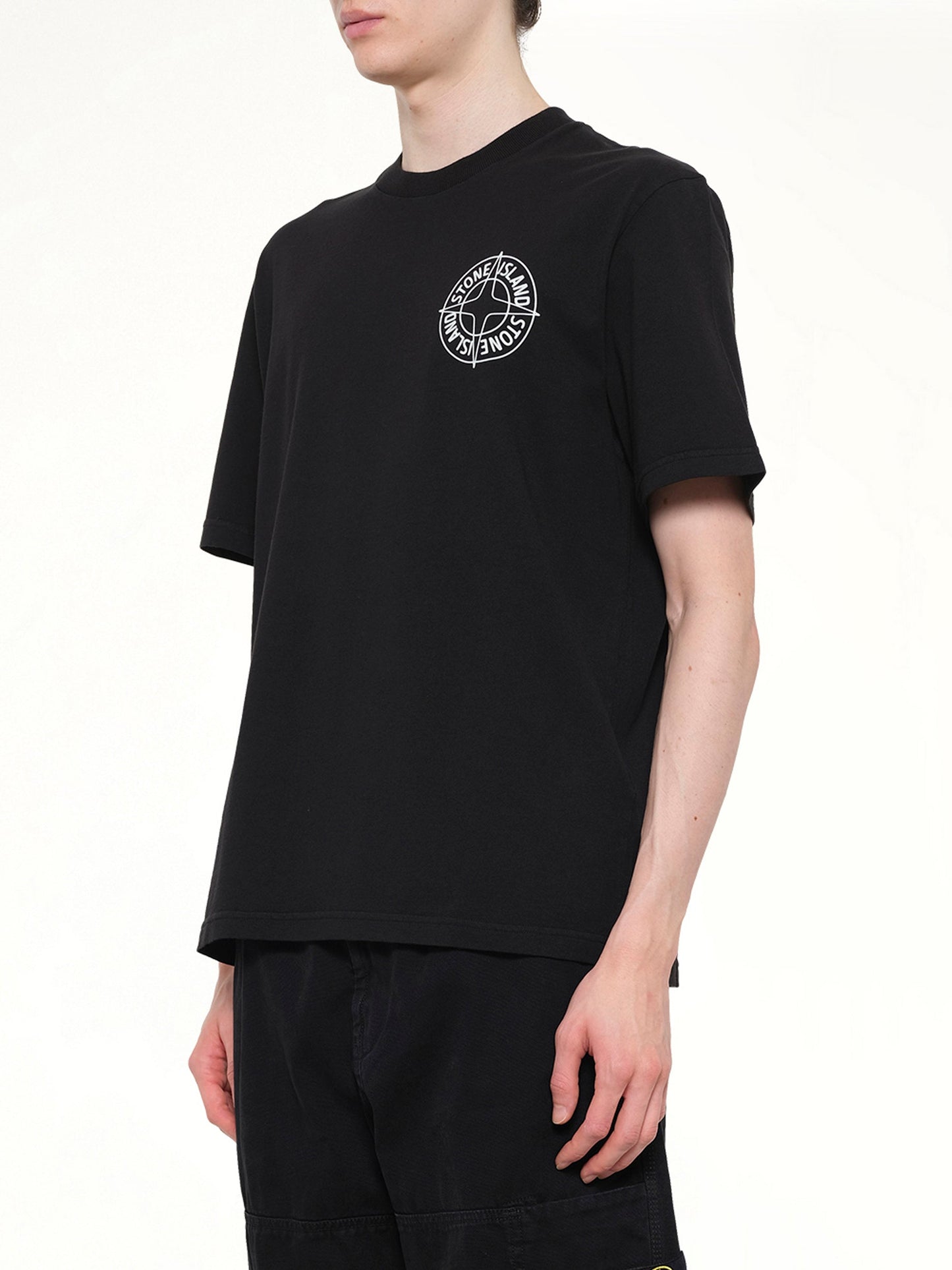 STONE ISLAND 2100001 Chest Logo T-Shirt (Black)