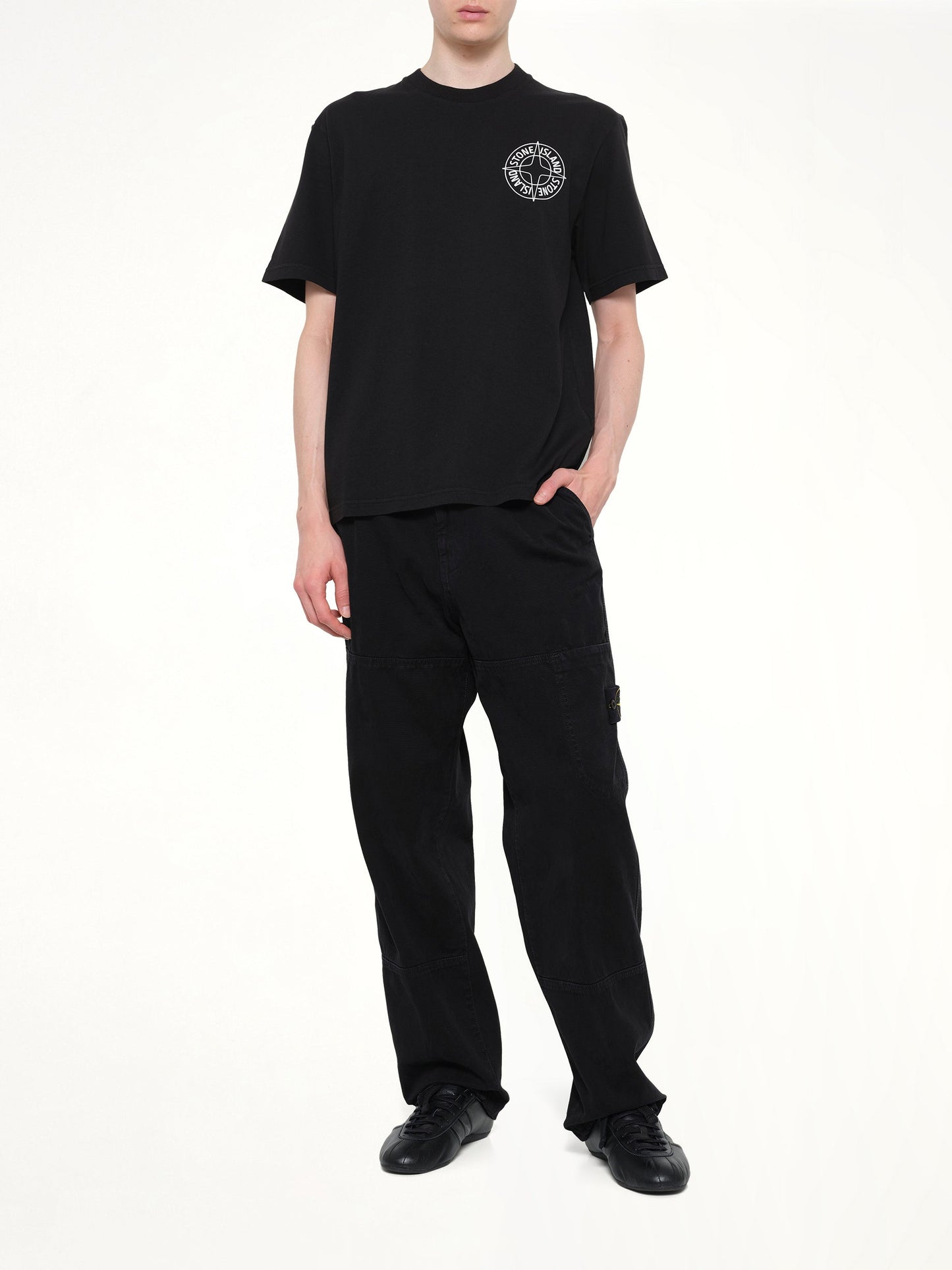 STONE ISLAND 2100001 Chest Logo T-Shirt (Black)
