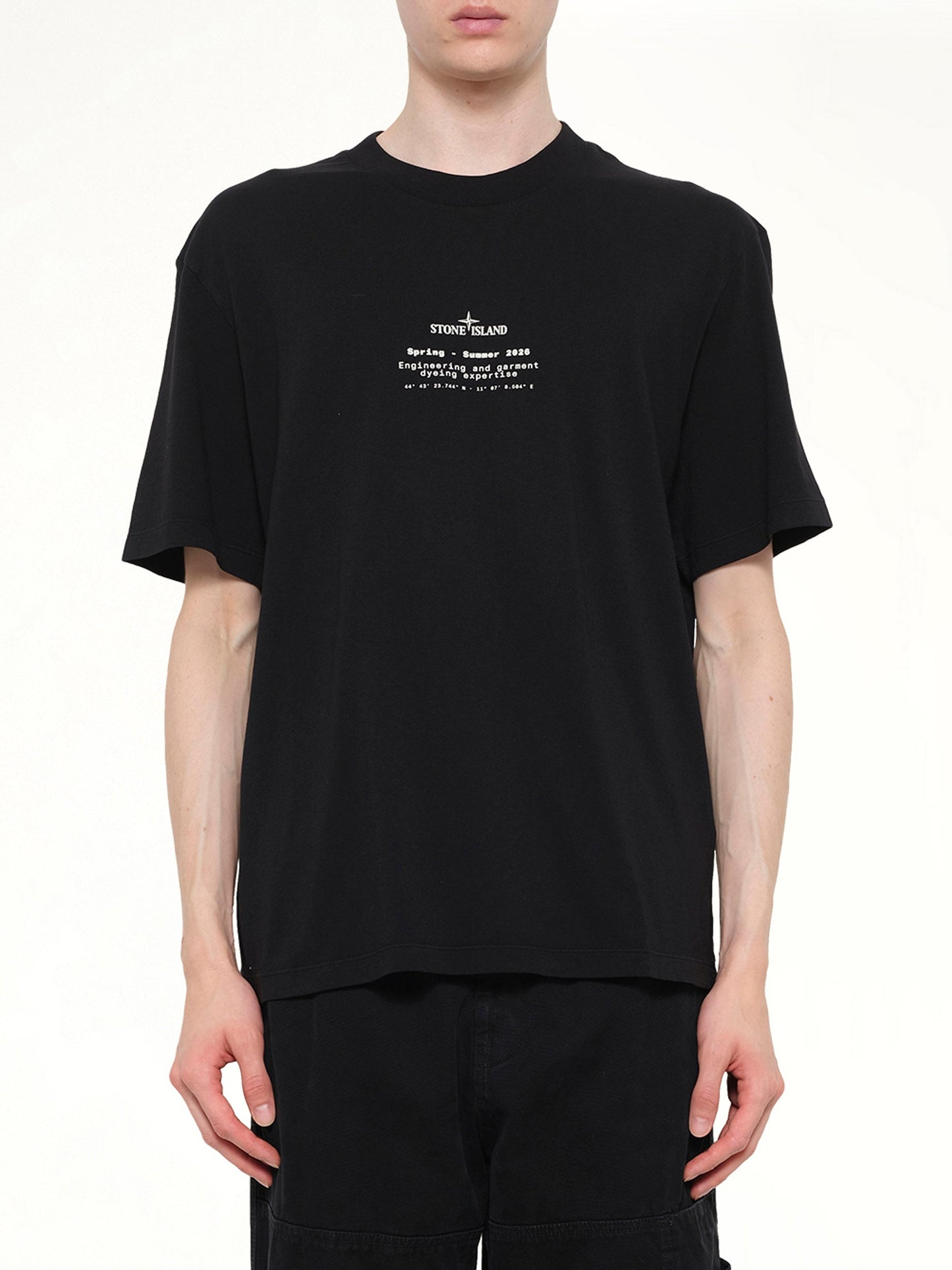 Image of T-Shirts. Product name - 2100001 SS26 T-Shirt in Black colour by brand - STONE ISLAND