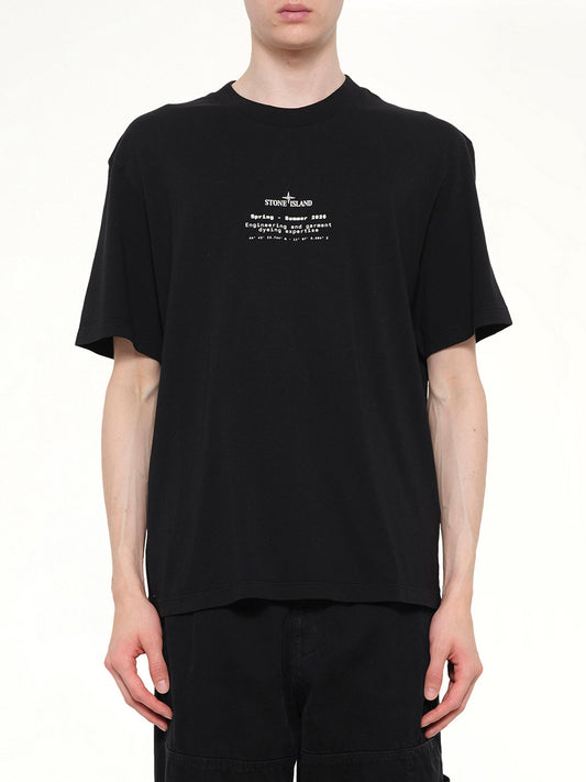 Image of T-Shirts. Product name - 2100001 SS26 T-Shirt in Black colour by brand - STONE ISLAND