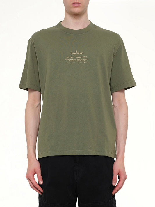 Image of T-Shirts. Product name - 2100001 SS T-Shirt in Green colour by brand - STONE ISLAND