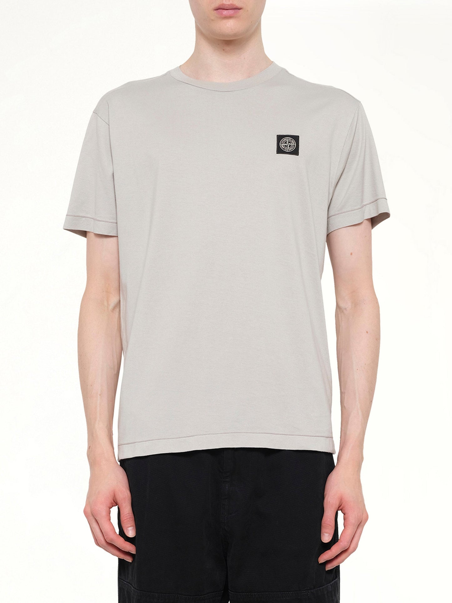 Image of T-Shirts. Product name - 2100027 Logo Patch T-Shirt in Grey colour by brand - STONE ISLAND