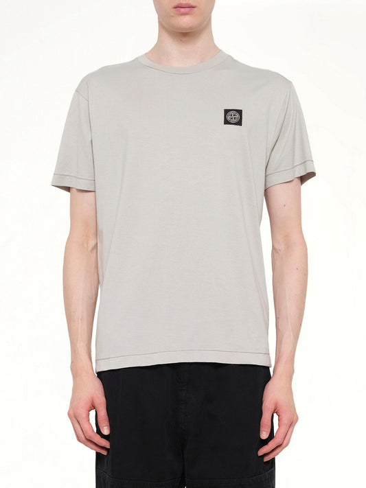 Image of T-Shirts. Product name - 2100027 Logo Patch T-Shirt in Grey colour by brand - STONE ISLAND