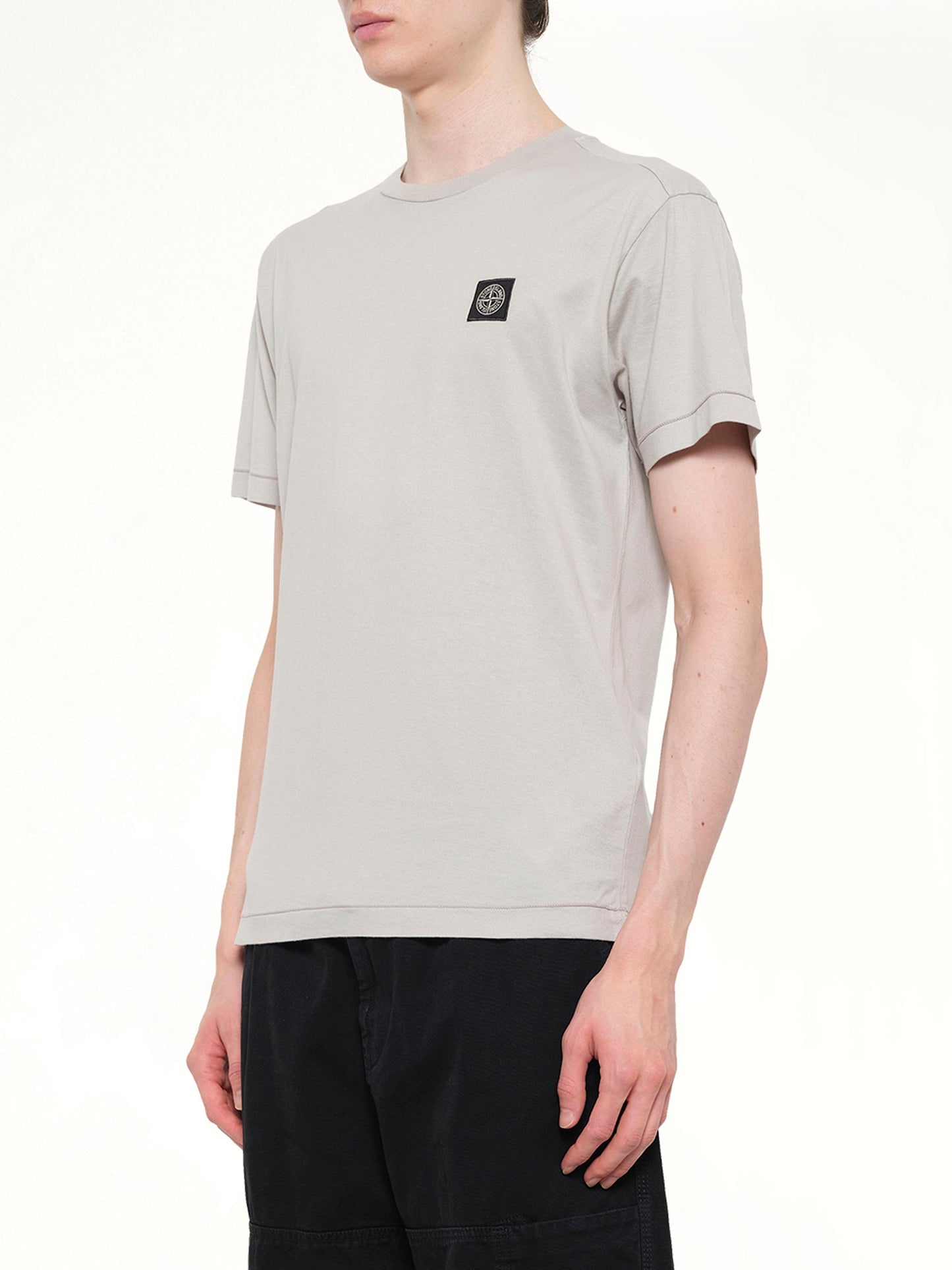 STONE ISLAND 2100027 Logo Patch T-Shirt (Grey)