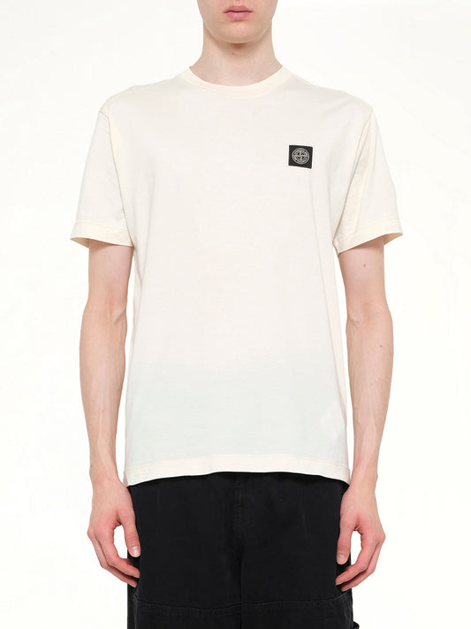 Image of T-Shirts. Product name - 2100027 SS T-Shirt in White colour by brand - STONE ISLAND
