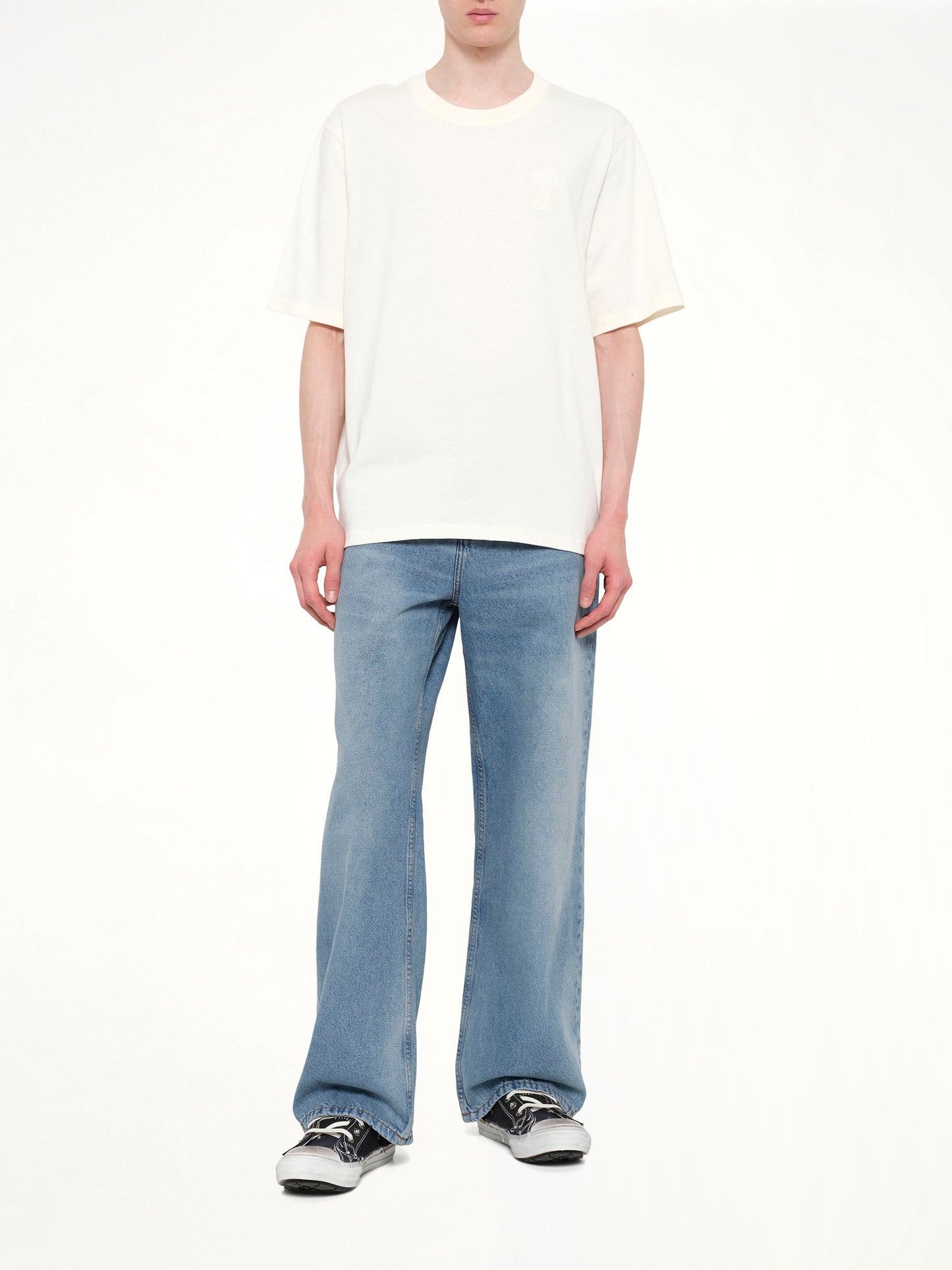 AMI PARIS Big ADC Embossed T-Shirt (White)