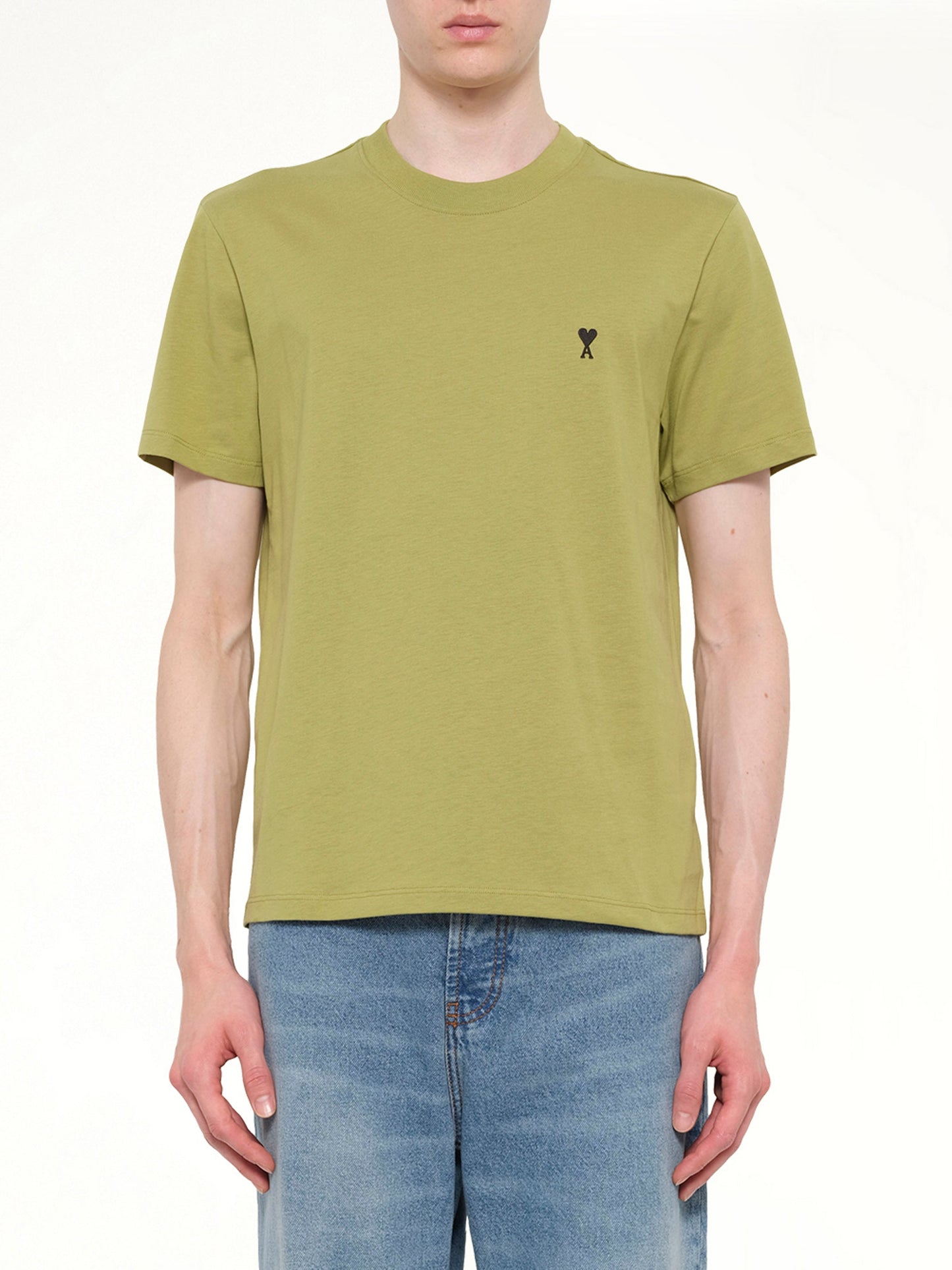 Image of T-Shirts. Product name - Contrasted ADC T-Shirt in Green colour by brand - AMI PARIS