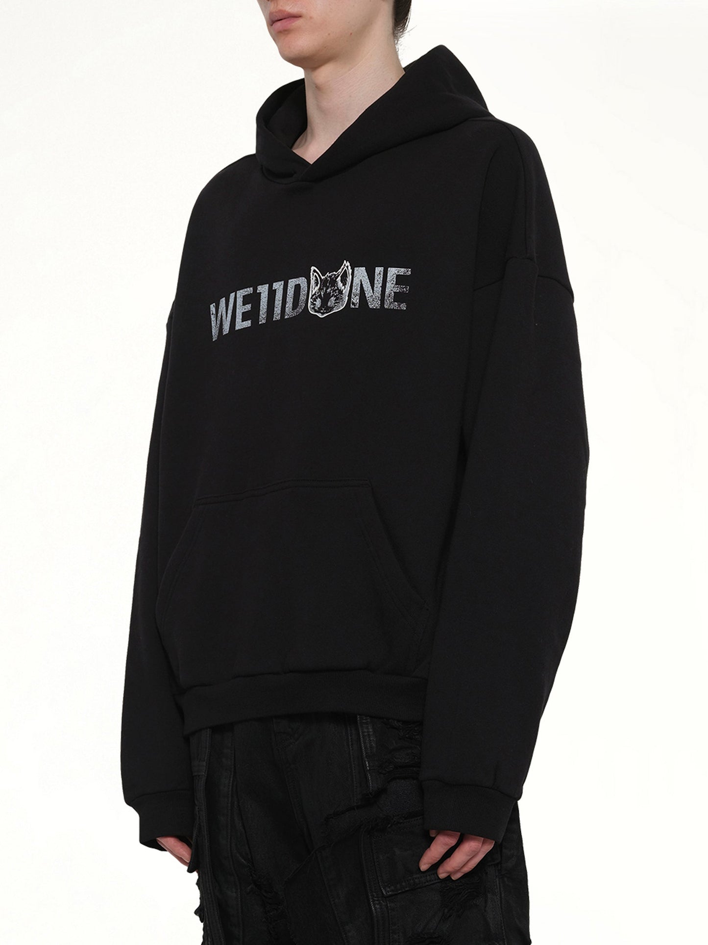 WE11DONE Amber Logo Hoodie (Black)