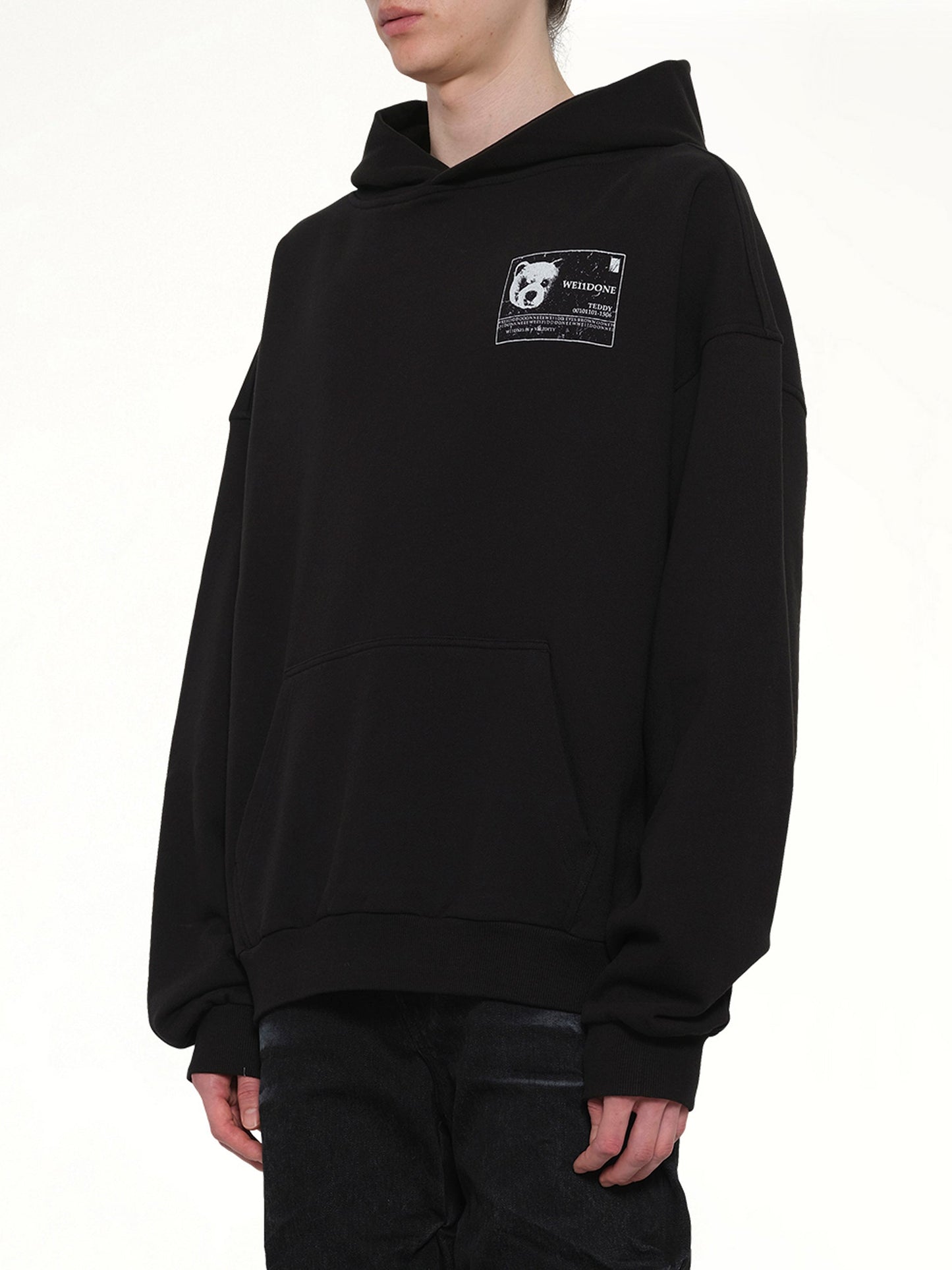 WE11DONE DNA Teddy ID Hoodie (Black)