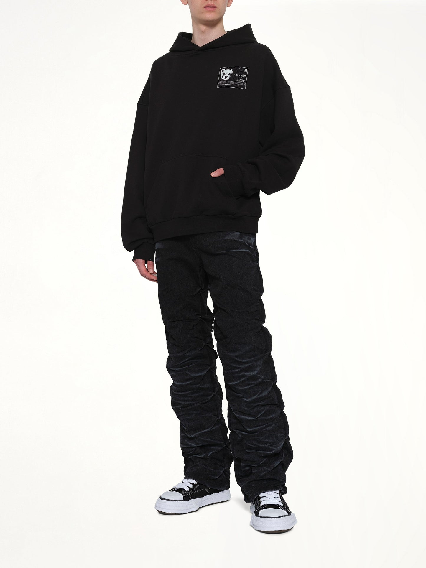 WE11DONE DNA Teddy ID Hoodie (Black)