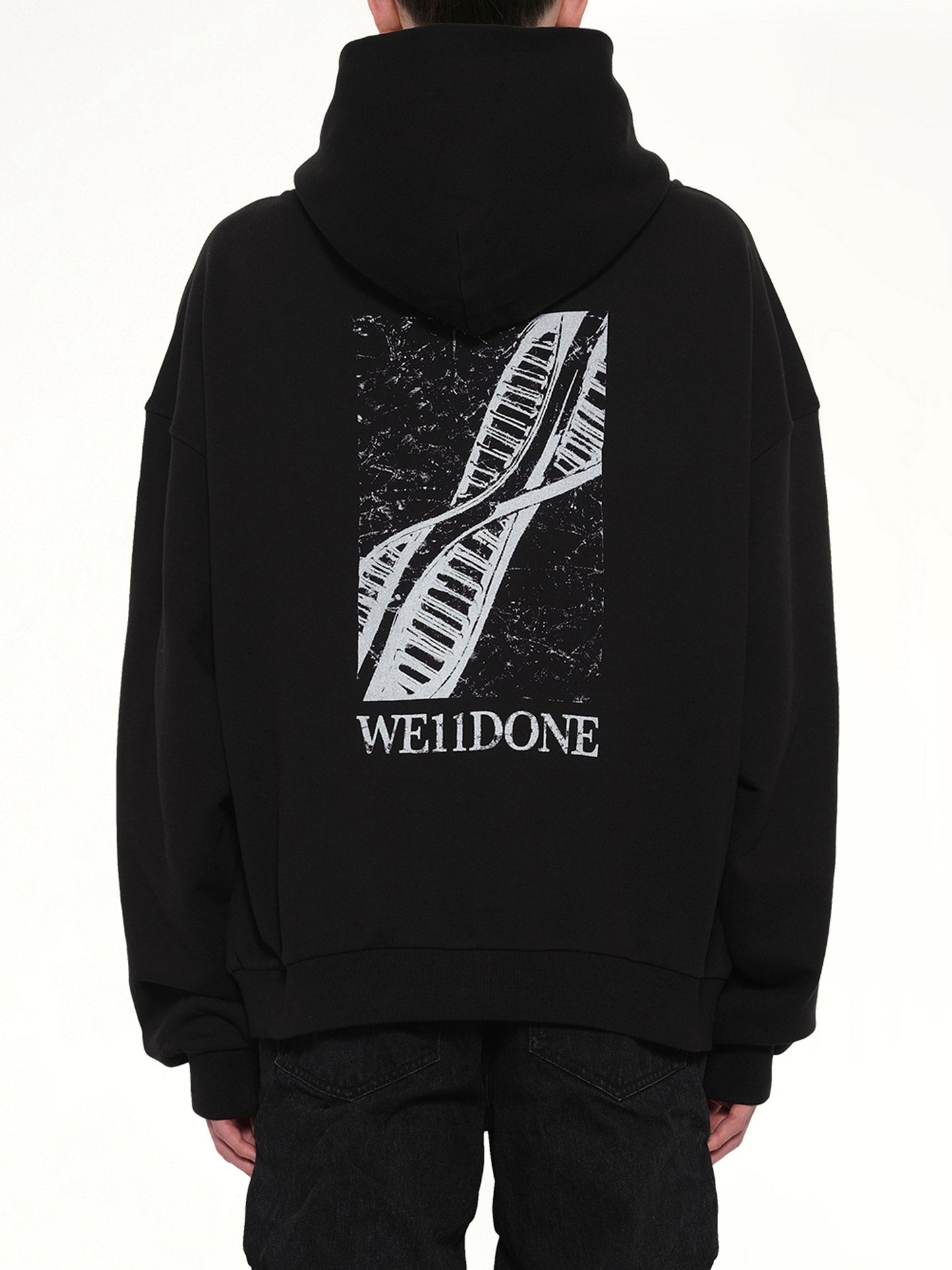 WE11DONE DNA Teddy ID Hoodie (Black)