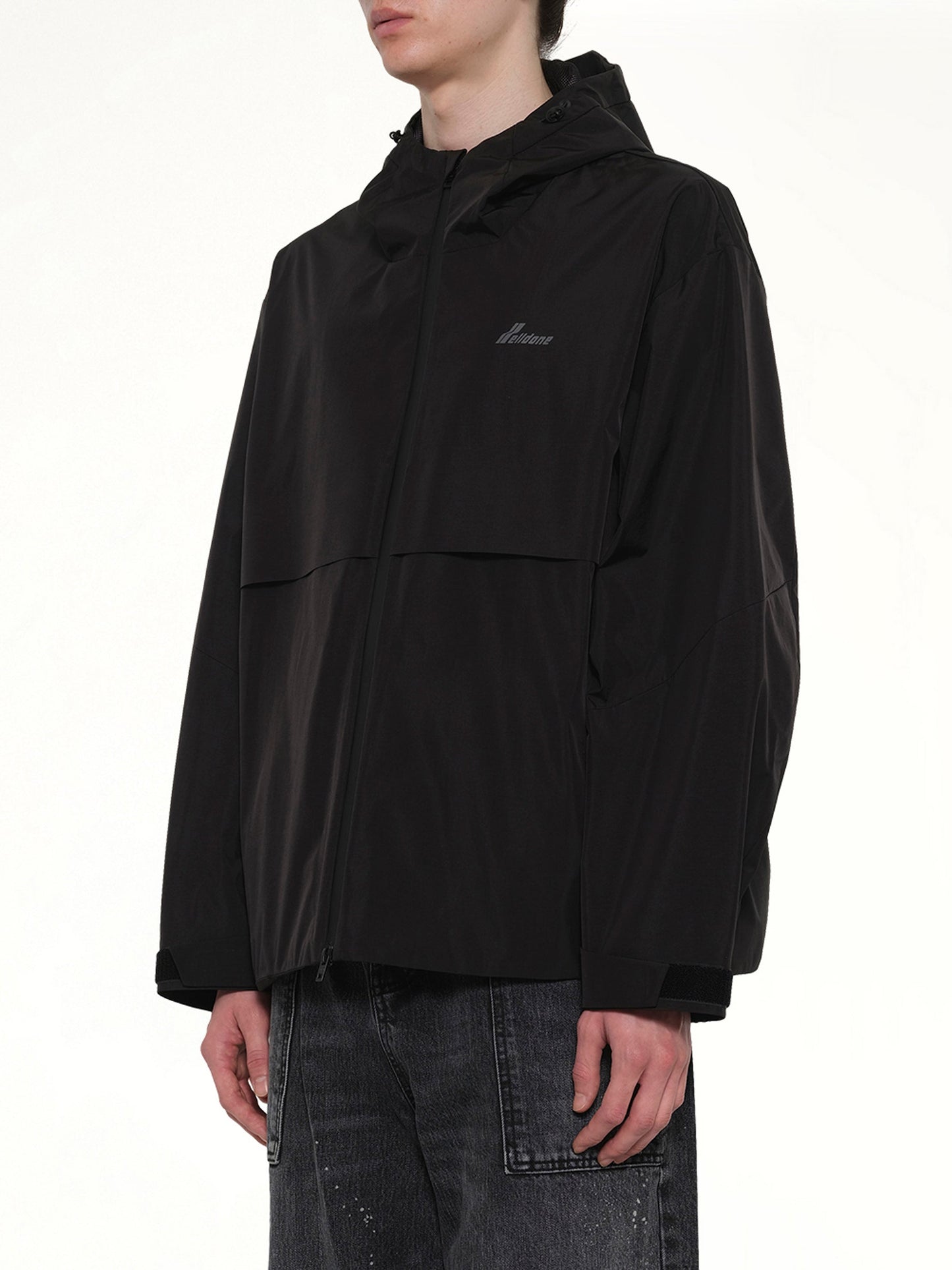 WE11DONE 3L Shell Hoodie Jacket (Black)