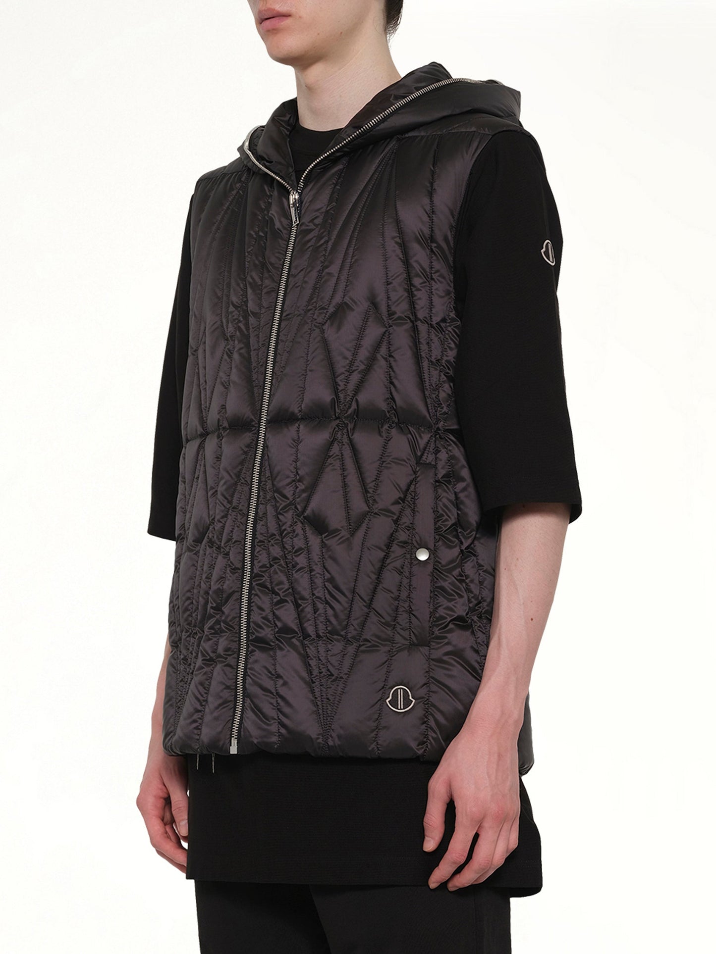 Rick Owens x Moncler Geocamo Ziplock Vest (Black)