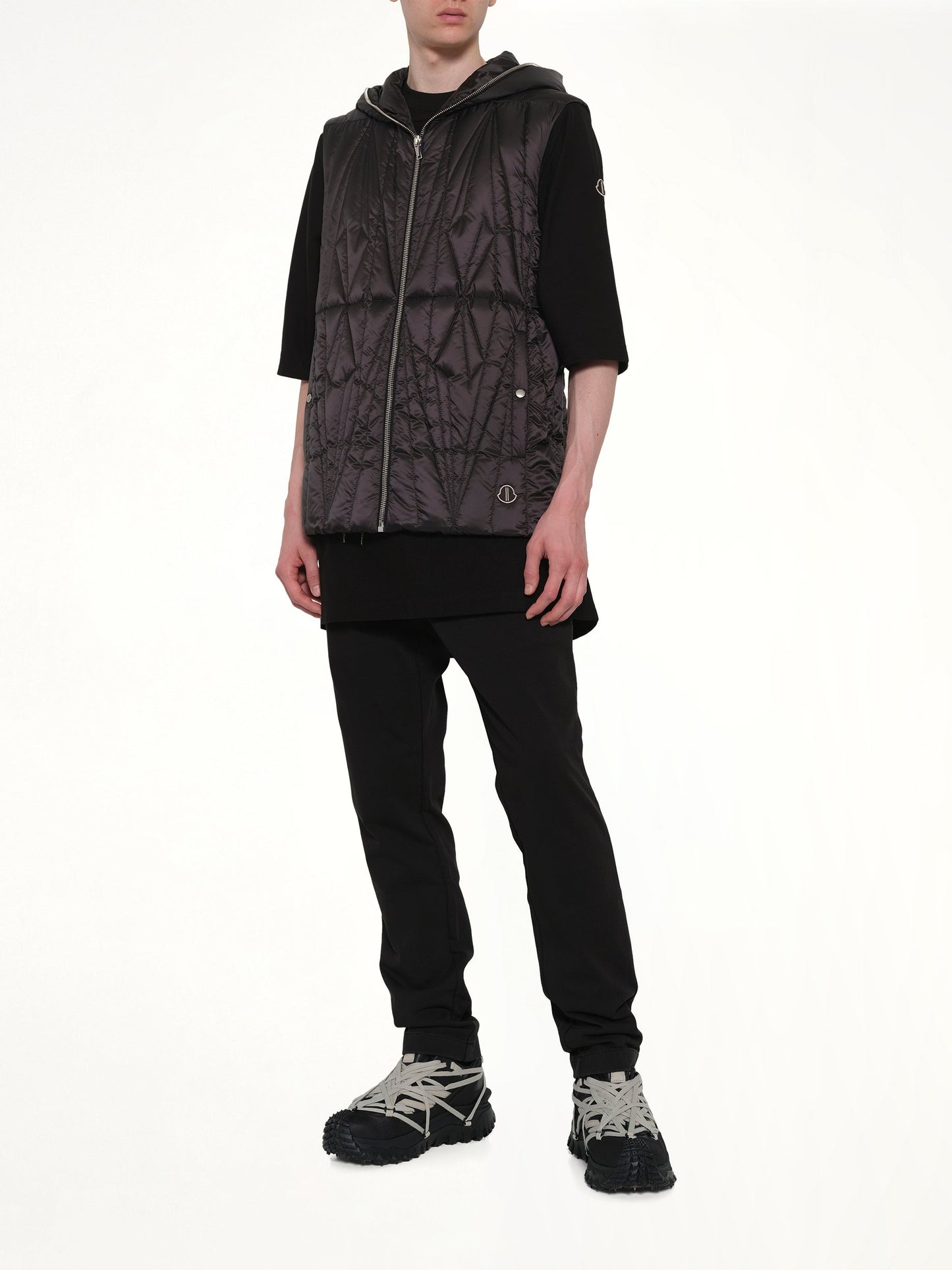 Rick Owens x Moncler Geocamo Ziplock Vest (Black)