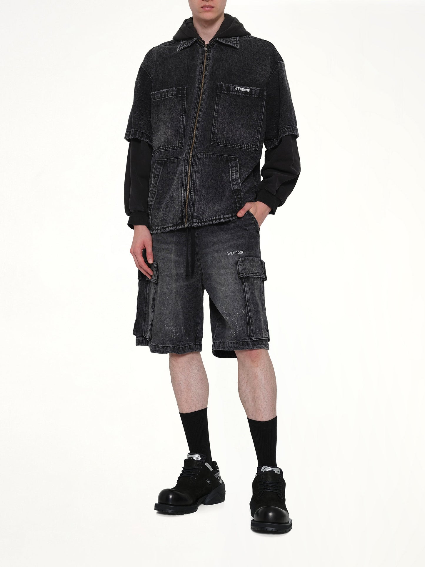 WE11DONE Pocket Shorts (Black)