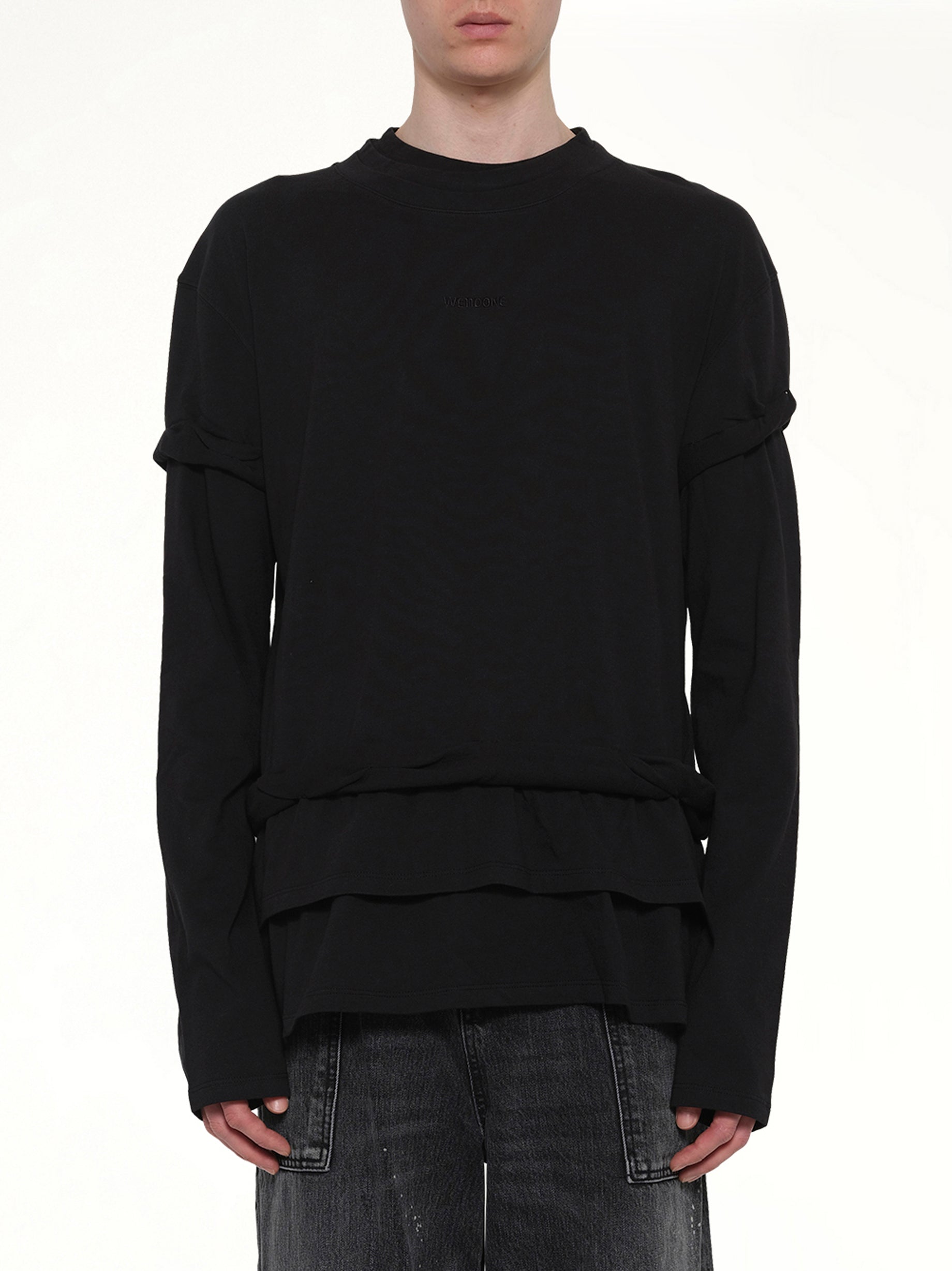 Image of T-Shirts. Product name - We11Done Triple-Layered T-Shirt in Black colour by brand - WE11DONE