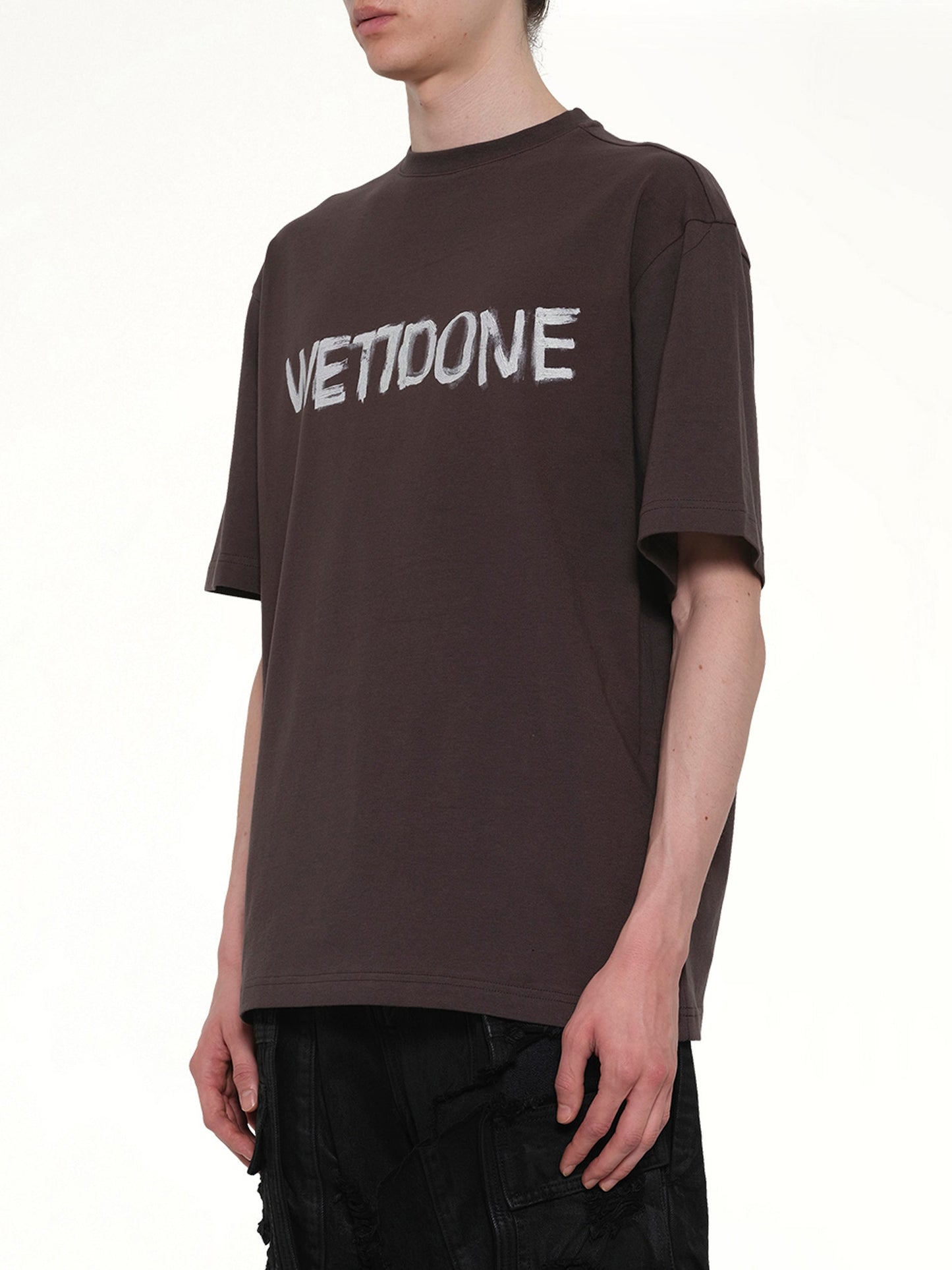 WE11DONE Logo Painted T-Shirt (Grey)