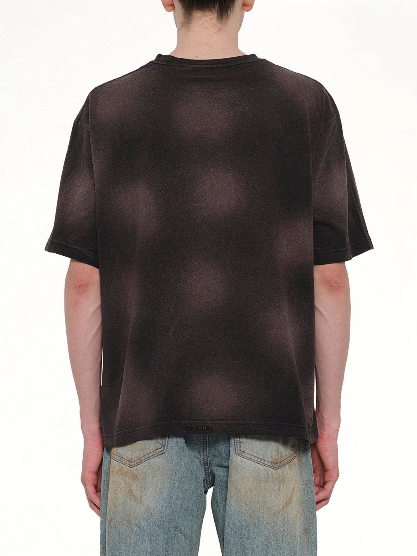 WE11DONE Paper Note Grunge T-Shirt (Black)