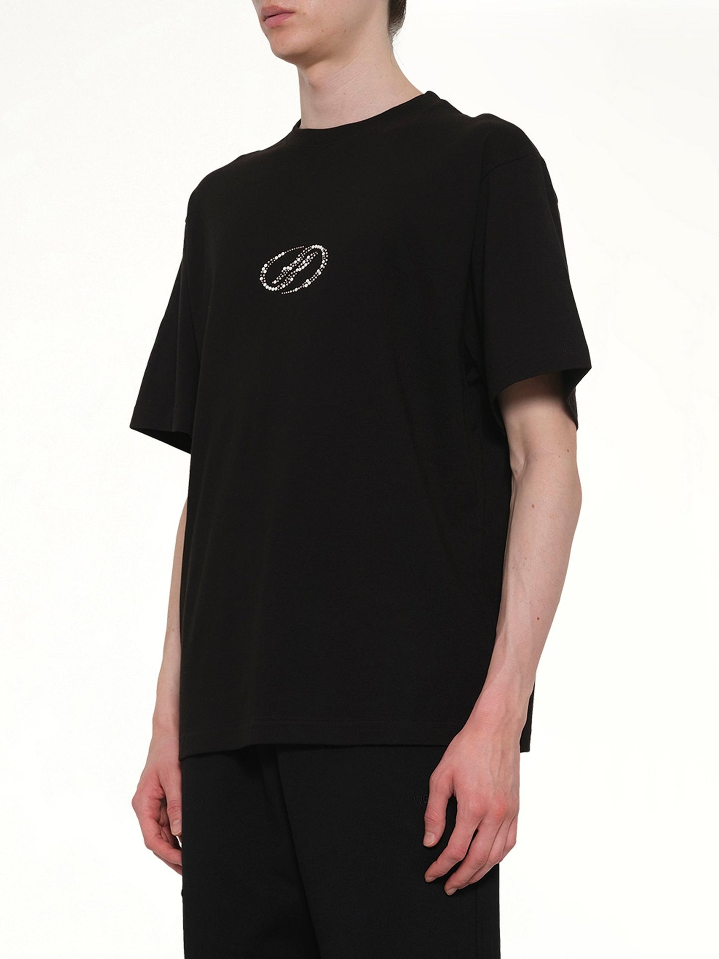 WE11DONE Rhinestone T-Shirt (Black)