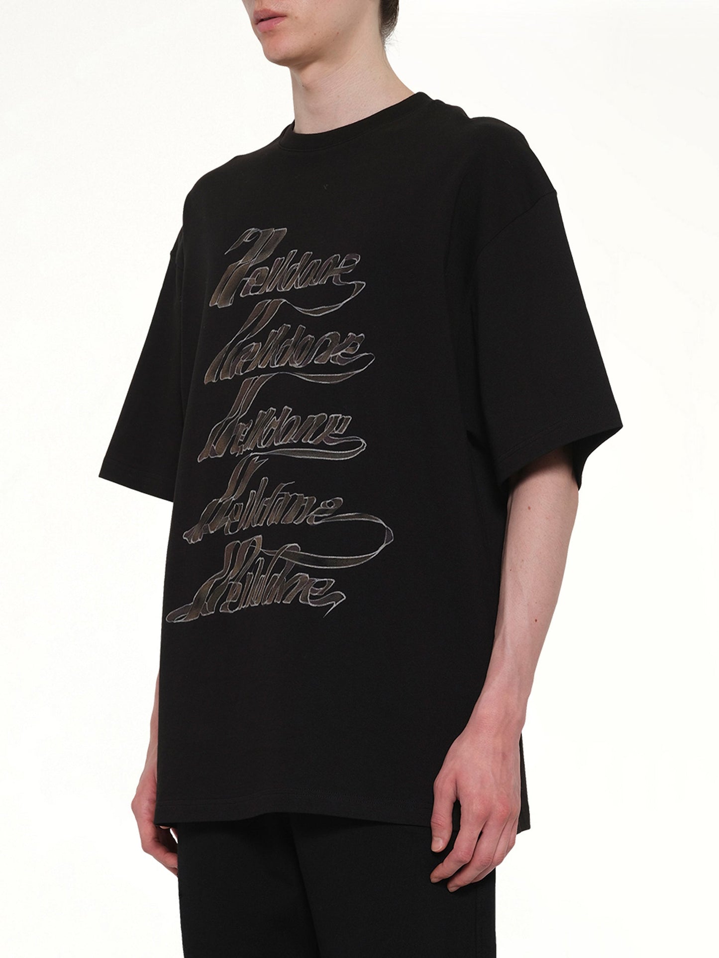 WE11DONE Ribbon Multi-Logo T-Shirt (Black)