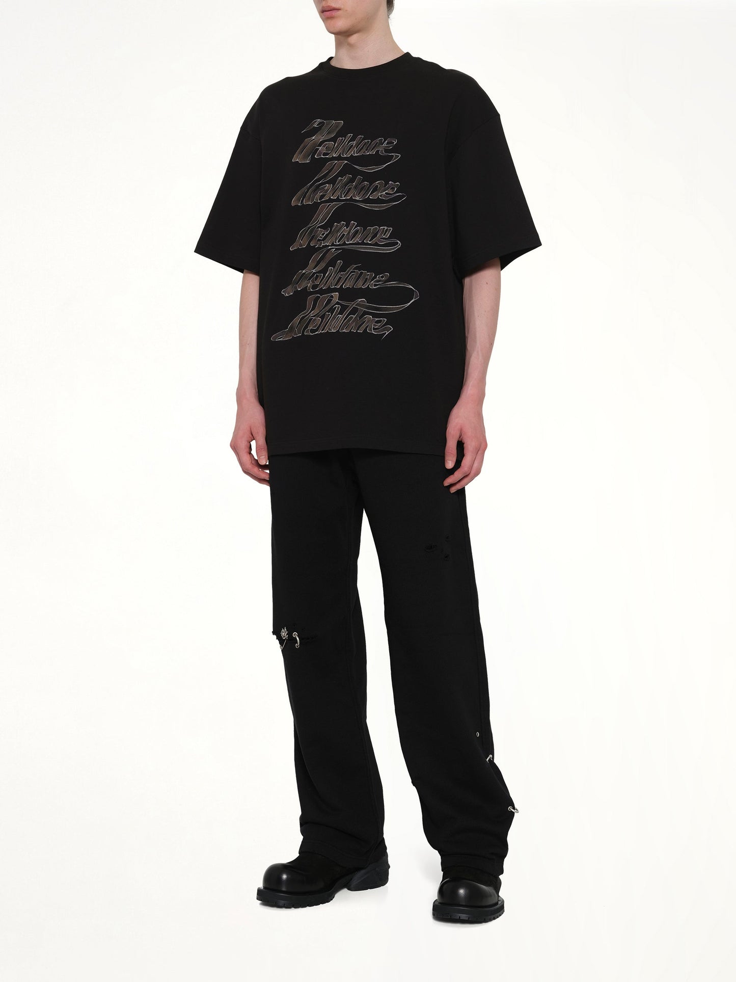 WE11DONE Ribbon Multi-Logo T-Shirt (Black)