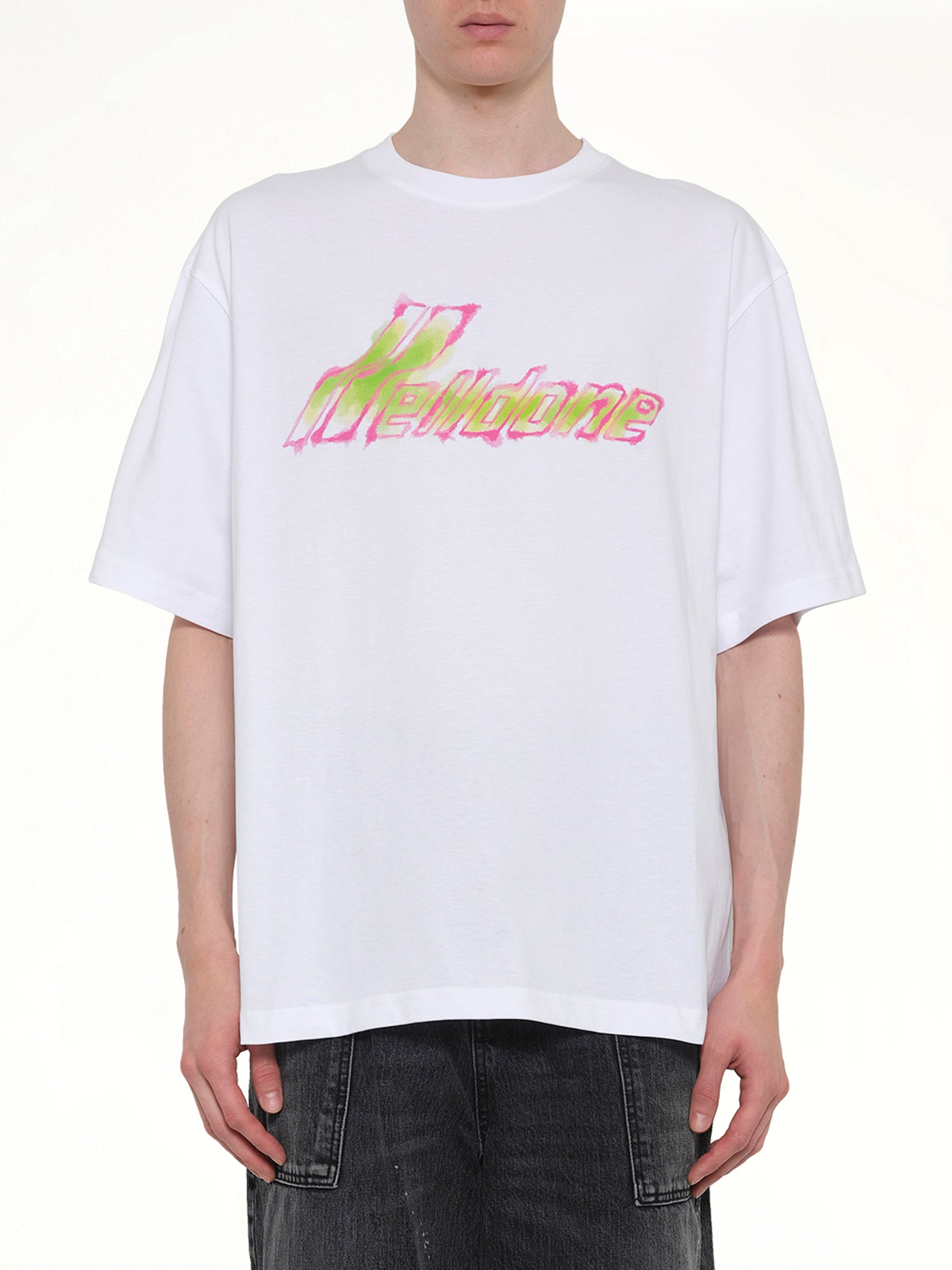 Image of T-Shirts. Product name - Watercolor T-Shirt in White colour by brand - WE11DONE