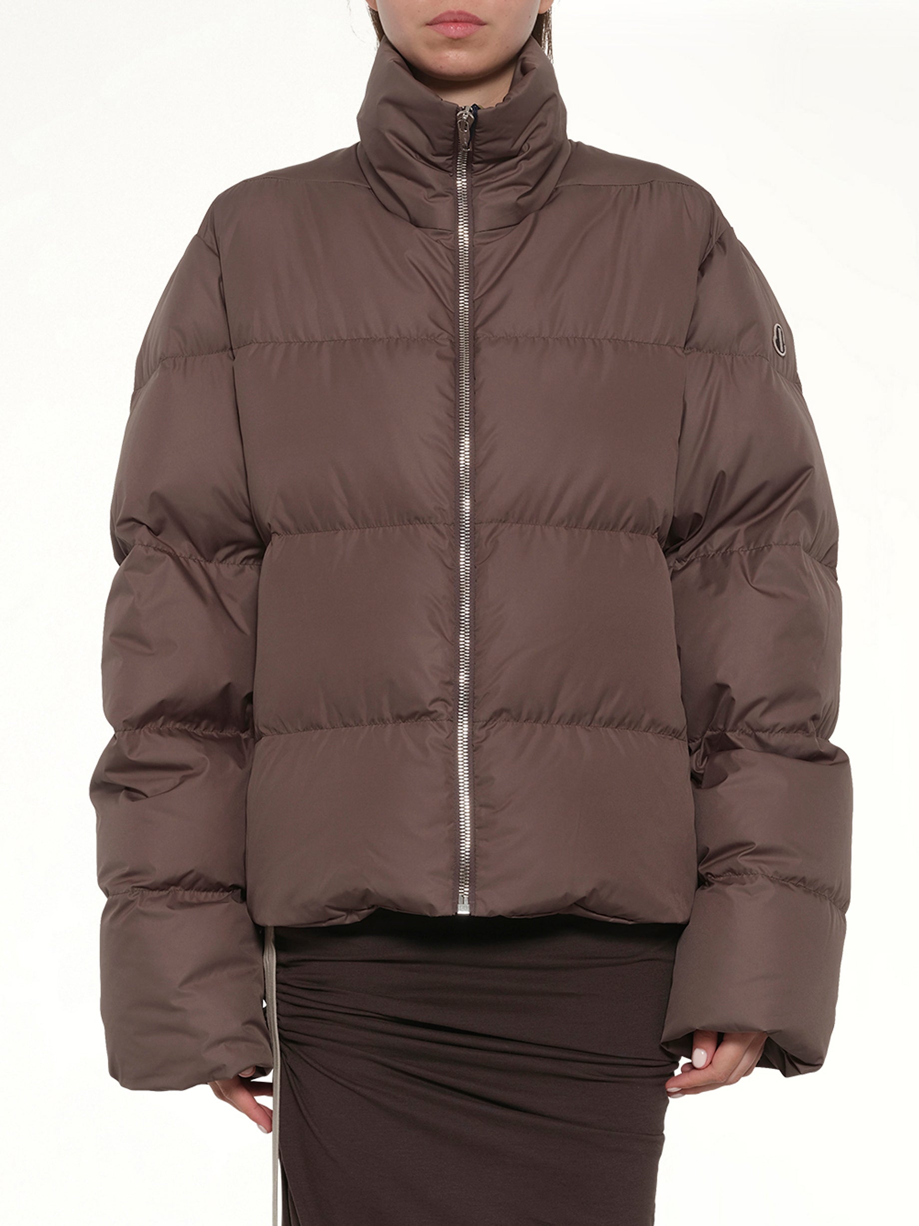 Image of Coats & Jackets. Product name - Rick Owens x Moncler Cyclopic Jacket in Dark Dust colour by brand - RICK OWENS