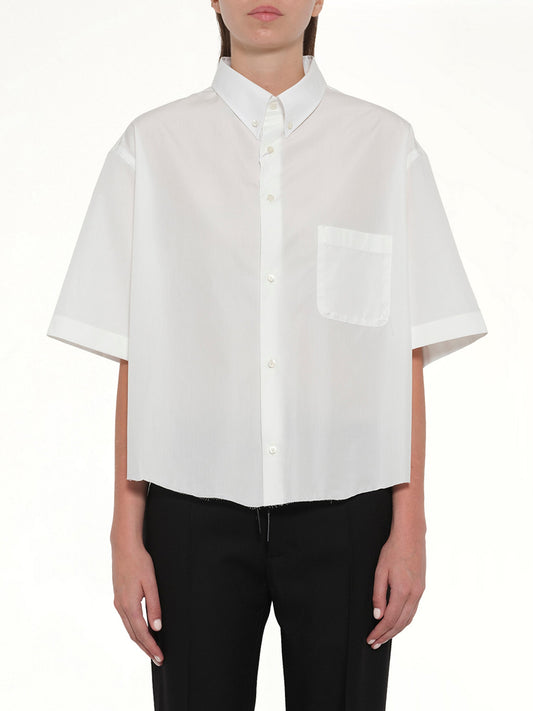 Image of Shirts. Product name - Short Sleeve Shirt in White colour by brand - MAISON MARGIELA