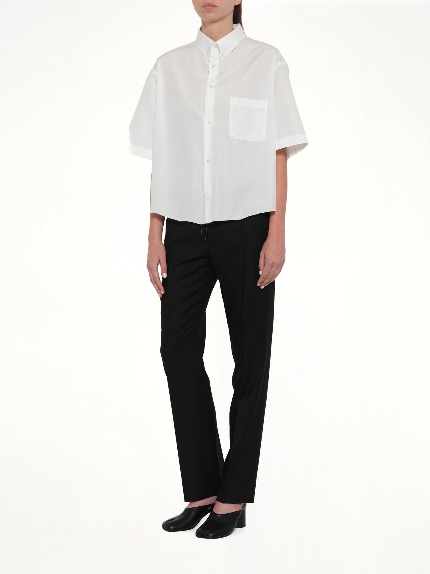 MAISON MARGIELA Short Sleeve Shirt (White)