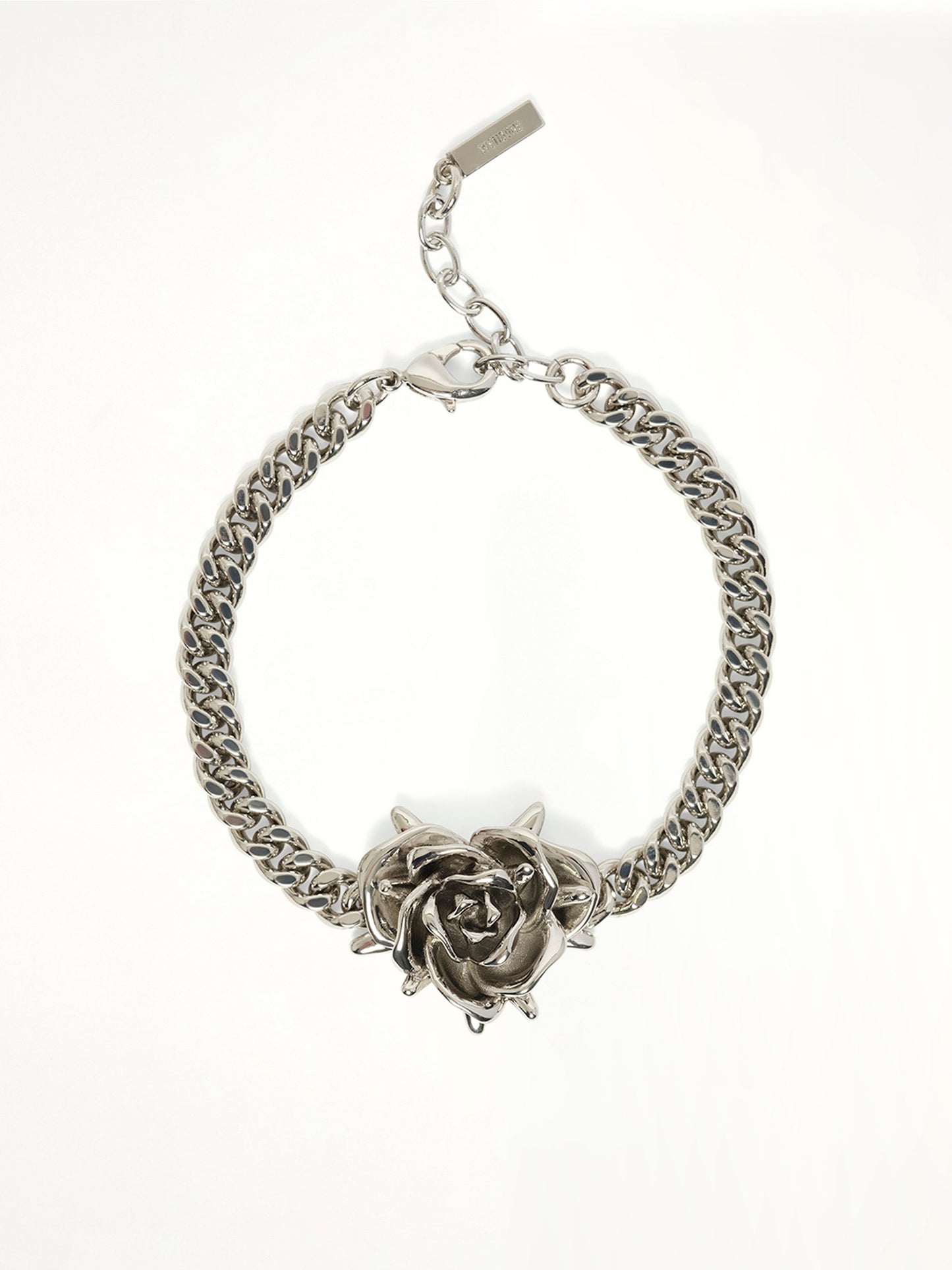 Image of Bracelets. Product name - Small Spiky Rose Bracelet in Silver colour by brand - WE11DONE