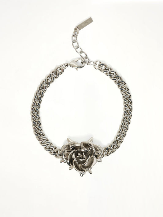 Image of Bracelets. Product name - Small Spiky Rose Bracelet in Silver colour by brand - WE11DONE