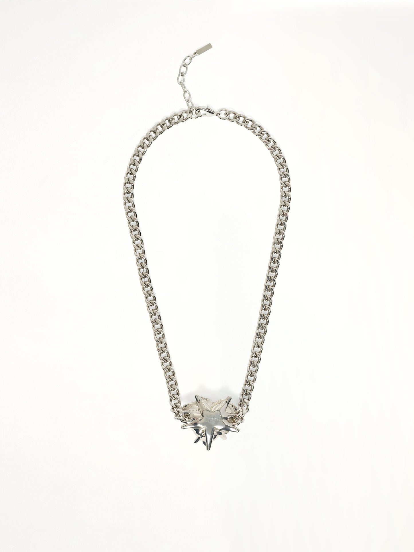 WE11DONE Spiky Rose Necklace (Silver)