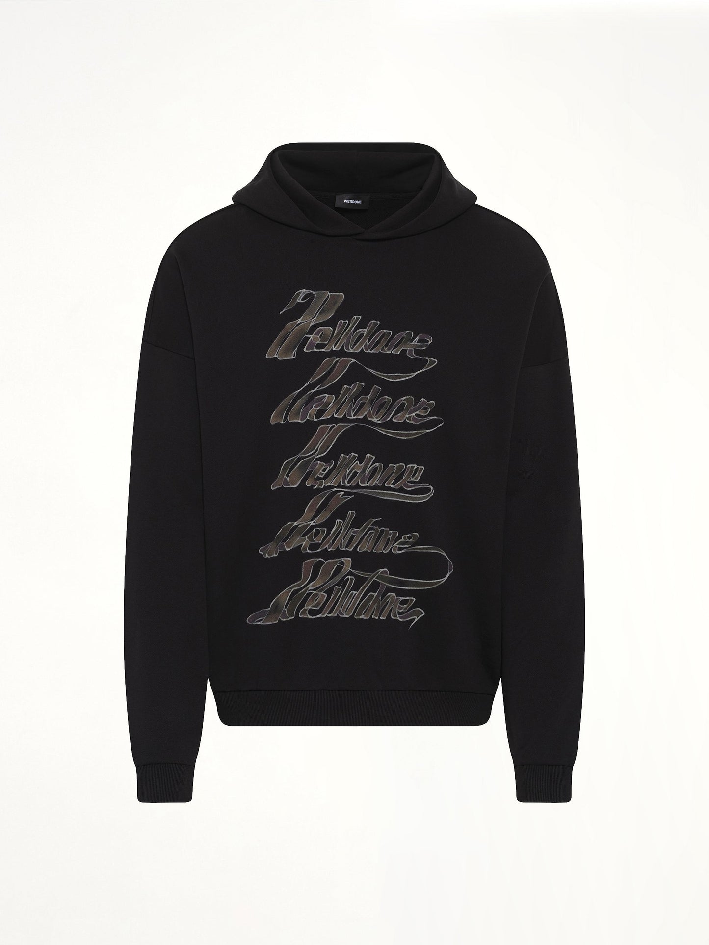 WE11DONE Ribbon Multi-Logo Hoodie (Black)