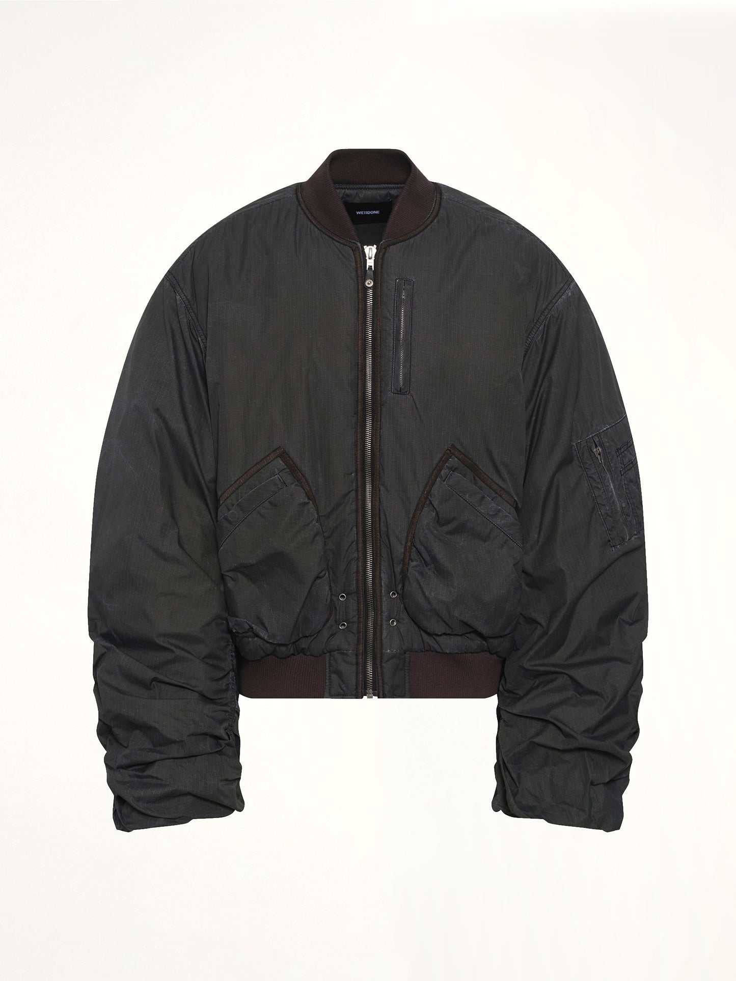 WE11DONE Washed Nylon Bomber (Black)
