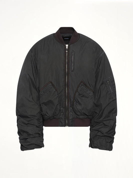 WE11DONE Washed Nylon Bomber (Black)