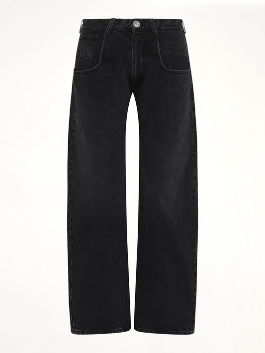 MAISON MARGIELA Straight Jeans with Contrasted Pockets (Black)