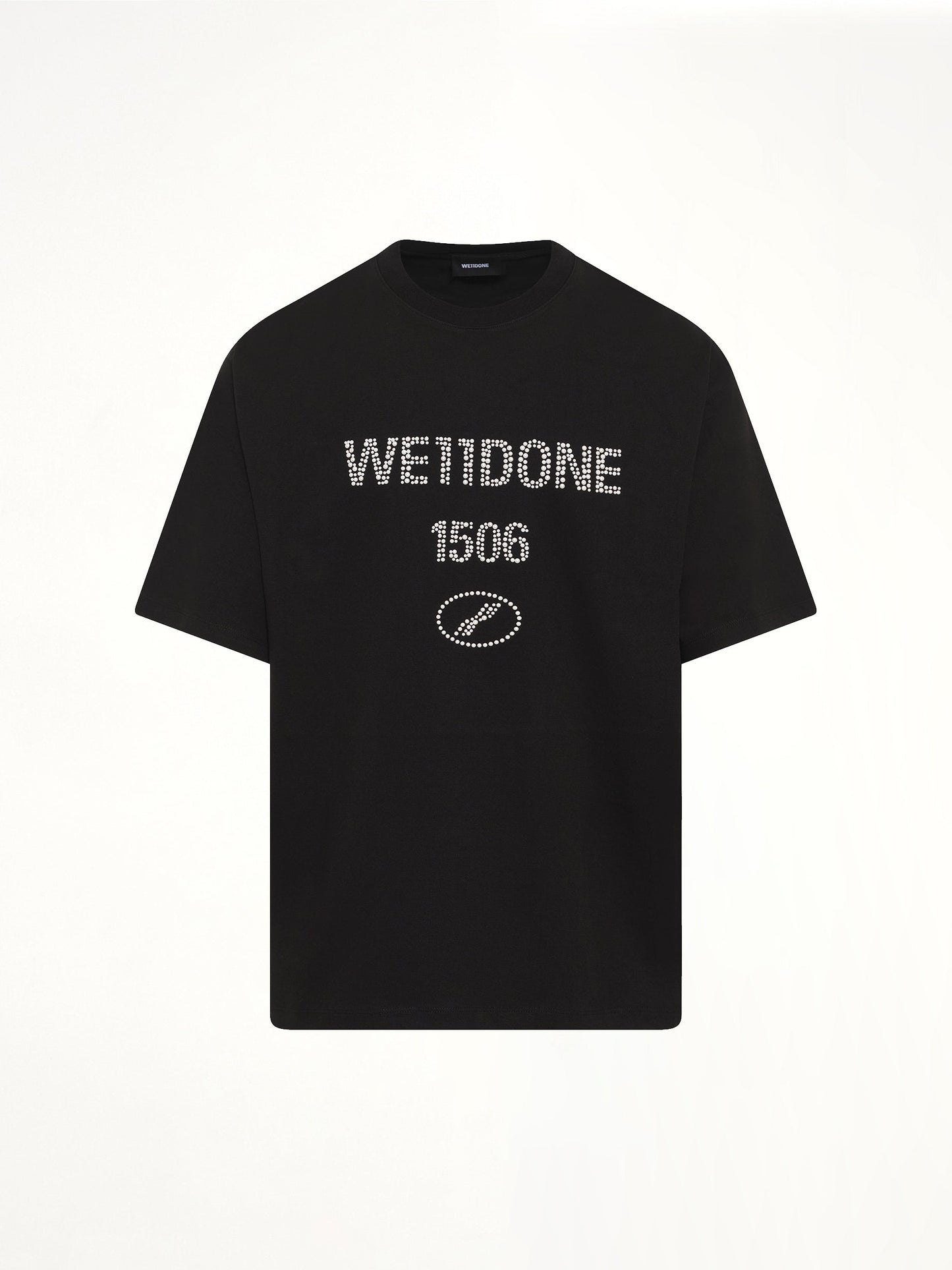 WE11DONE Washed Pearly Collegiate T-Shirt (Black)