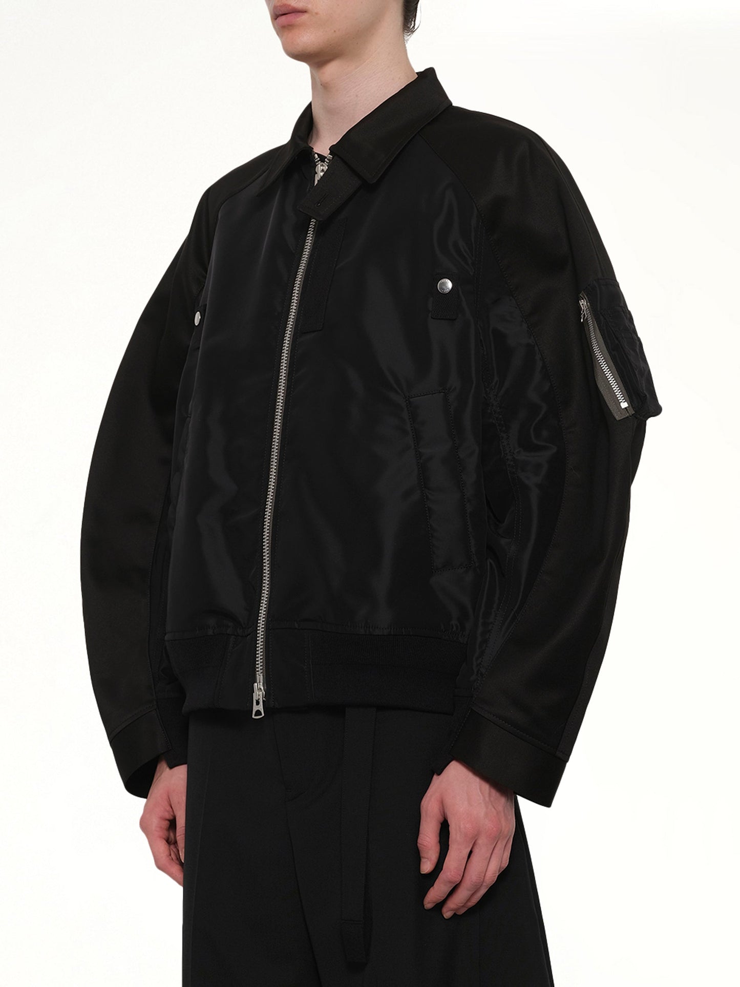 SACAI Cotton Chino x Nylon Twill Blouson (Black)
