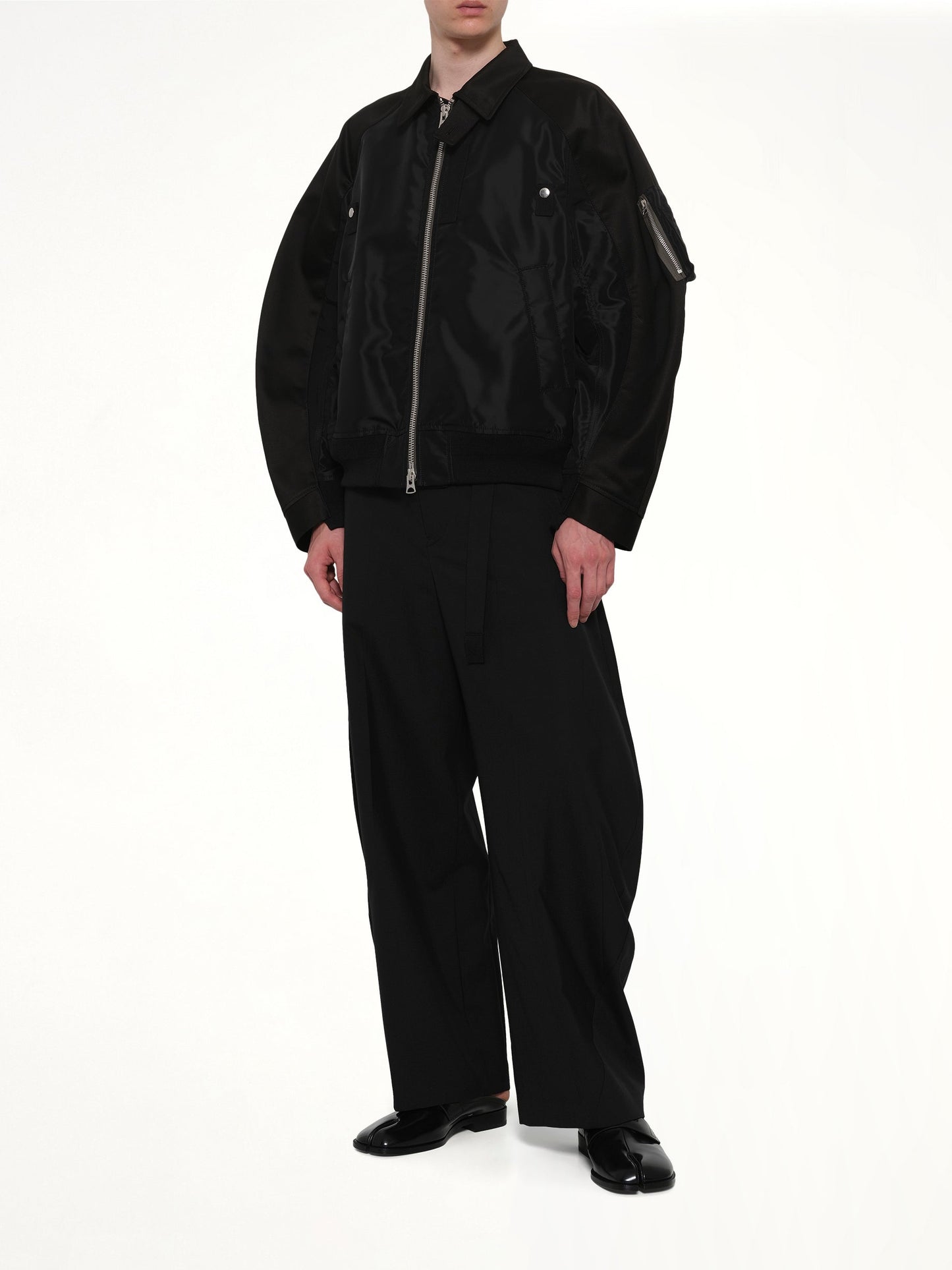 SACAI Cotton Chino x Nylon Twill Blouson (Black)