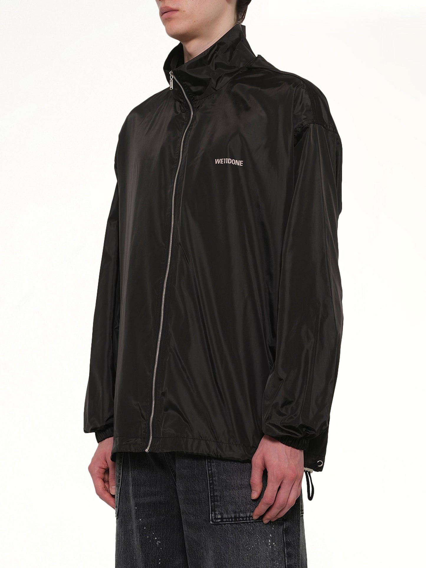 WE11DONE Logo Windbreaker Jacket (Black)