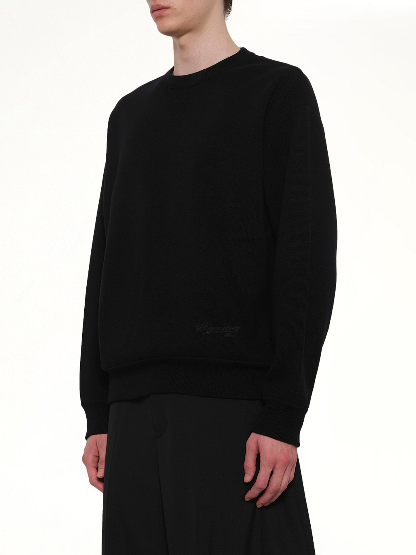 WOOYOUNGMI Baseball Logo Sweater (Black)