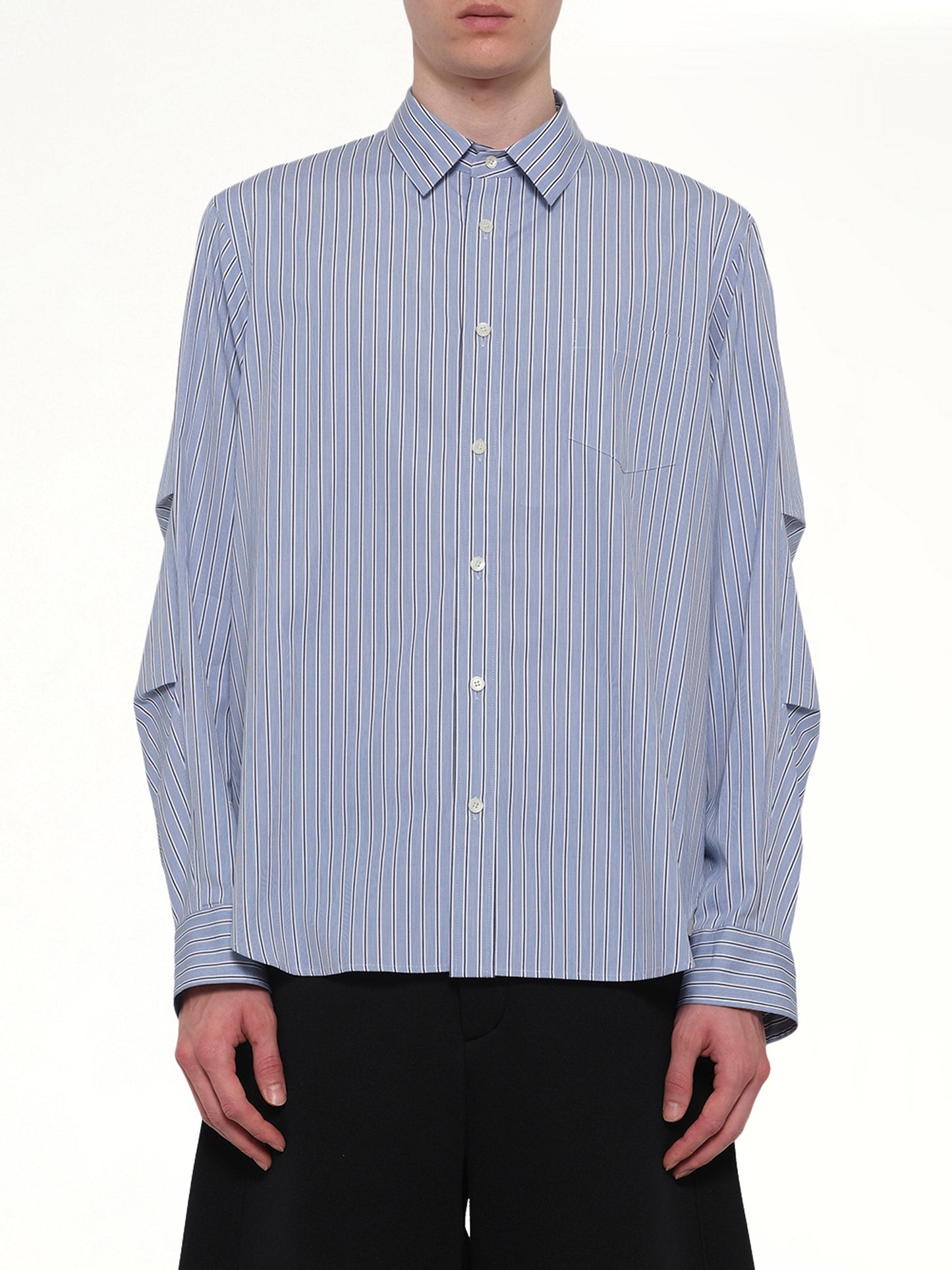 Image of Shirts. Product name - Poplin Shirt in Blue colour by brand - SACAI