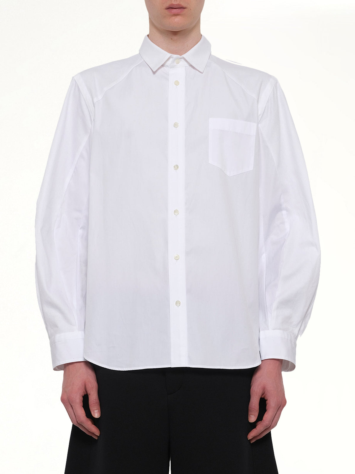 Image of Shirts. Product name - Poplin Shirt in White colour by brand - SACAI