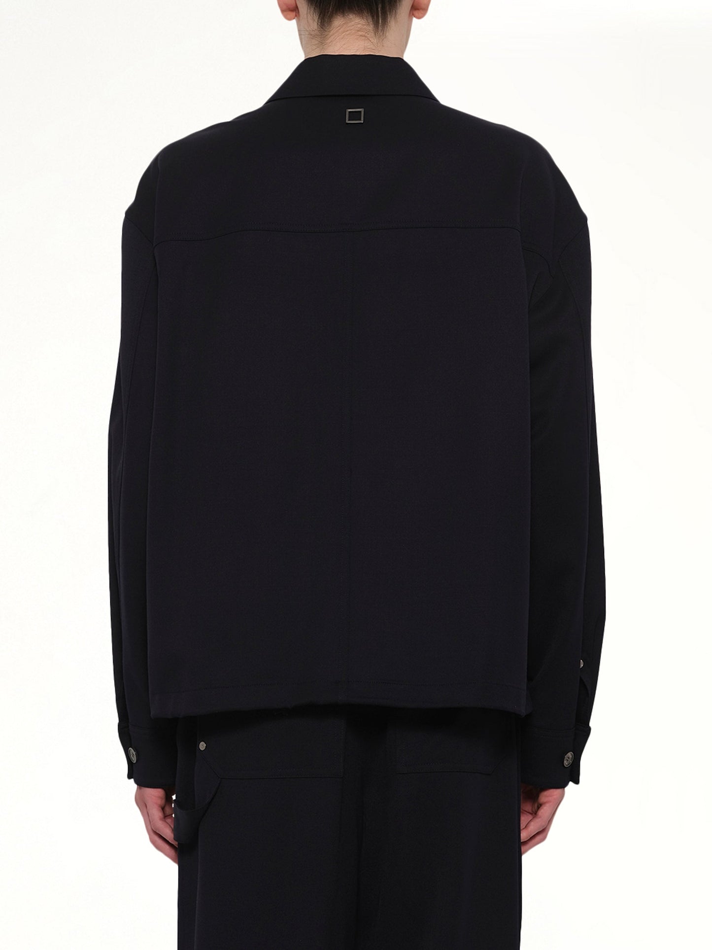 WOOYOUNGMI Wool Button Shirt (Navy)