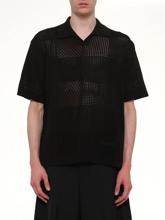 Image of Shirts. Product name - Knitted Shirt in Black colour by brand - WOOYOUNGMI