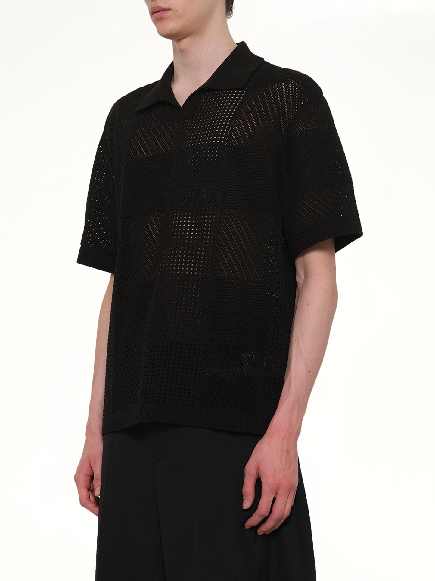 WOOYOUNGMI Knitted Shirt (Black)